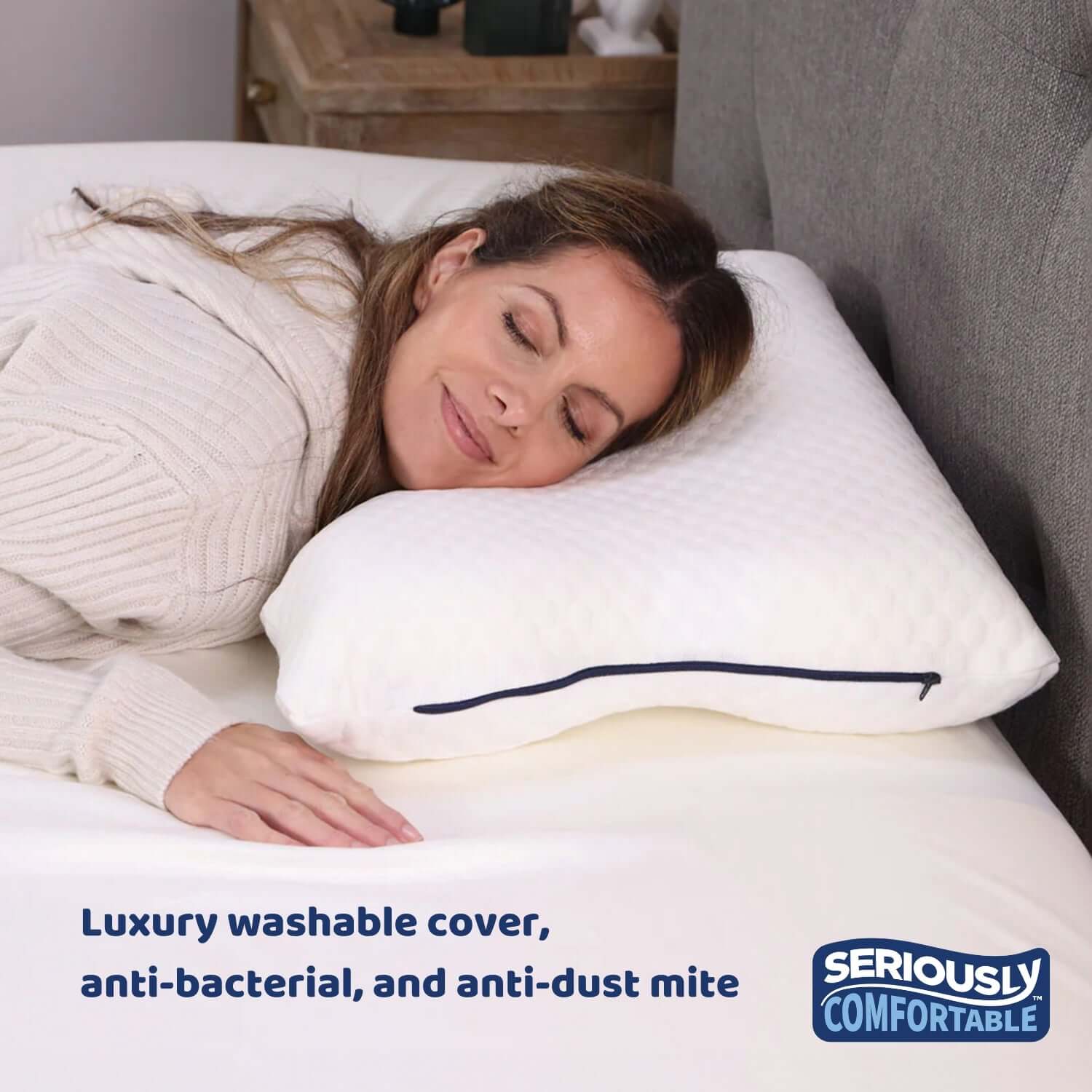 Seriously Comfortable Cool Ergo Comfort Pillow | UK's Leading Pillow Specialist | UK's Lowest Prices | Featuring UK's Best Brands including TEMPUR®, Dunlopillo, Hypnos, Silentnight, Sealy, Seriously Comfortable & More