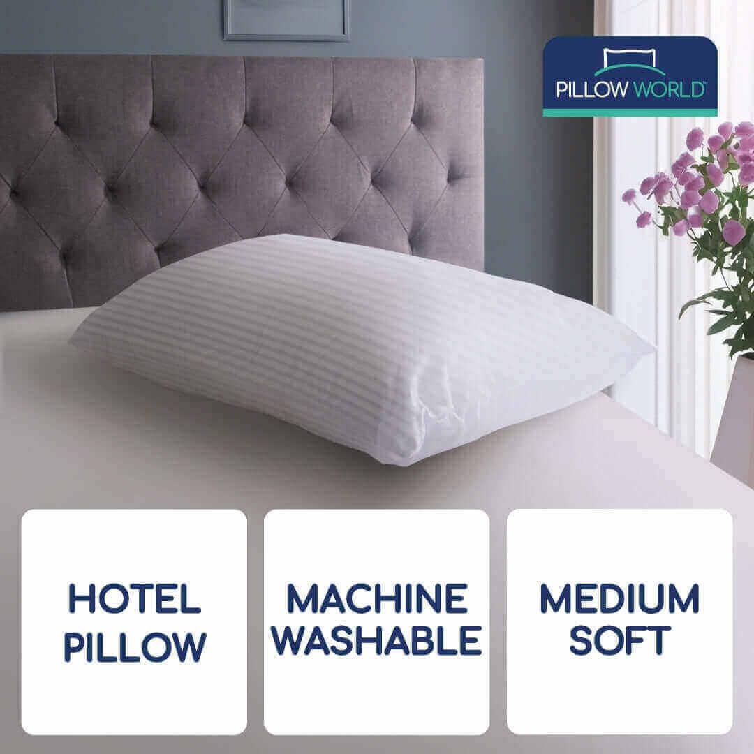 Pillow World Hotel Luxury Pillow | UK's Leading Pillow Specialist | UK's Lowest Prices | Featuring UK's Best Brands including TEMPUR®, Dunlopillo, Hypnos, Silentnight, Sealy, Seriously Comfortable & More