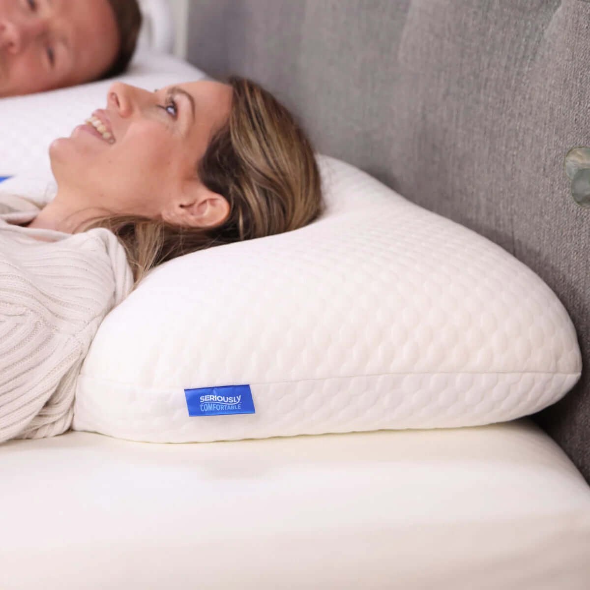 Seriously Comfortable Cool Memory Comfort Side Sleeper Pillow | UK's Leading Pillow Specialist | UK's Lowest Prices | Featuring UK's Best Brands including TEMPUR®, Dunlopillo, Hypnos, Silentnight, Sealy, Seriously Comfortable & More