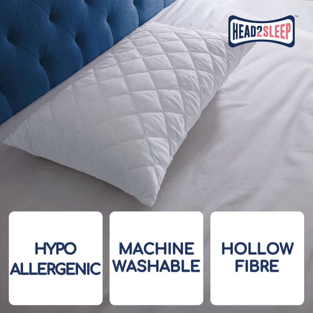 Head2Sleep Pillow Protector Twin Packs | UK's Leading Pillow Specialist | UK's Lowest Prices | Featuring UK's Best Brands including TEMPUR®, Dunlopillo, Hypnos, Silentnight, Sealy, Seriously Comfortable & More