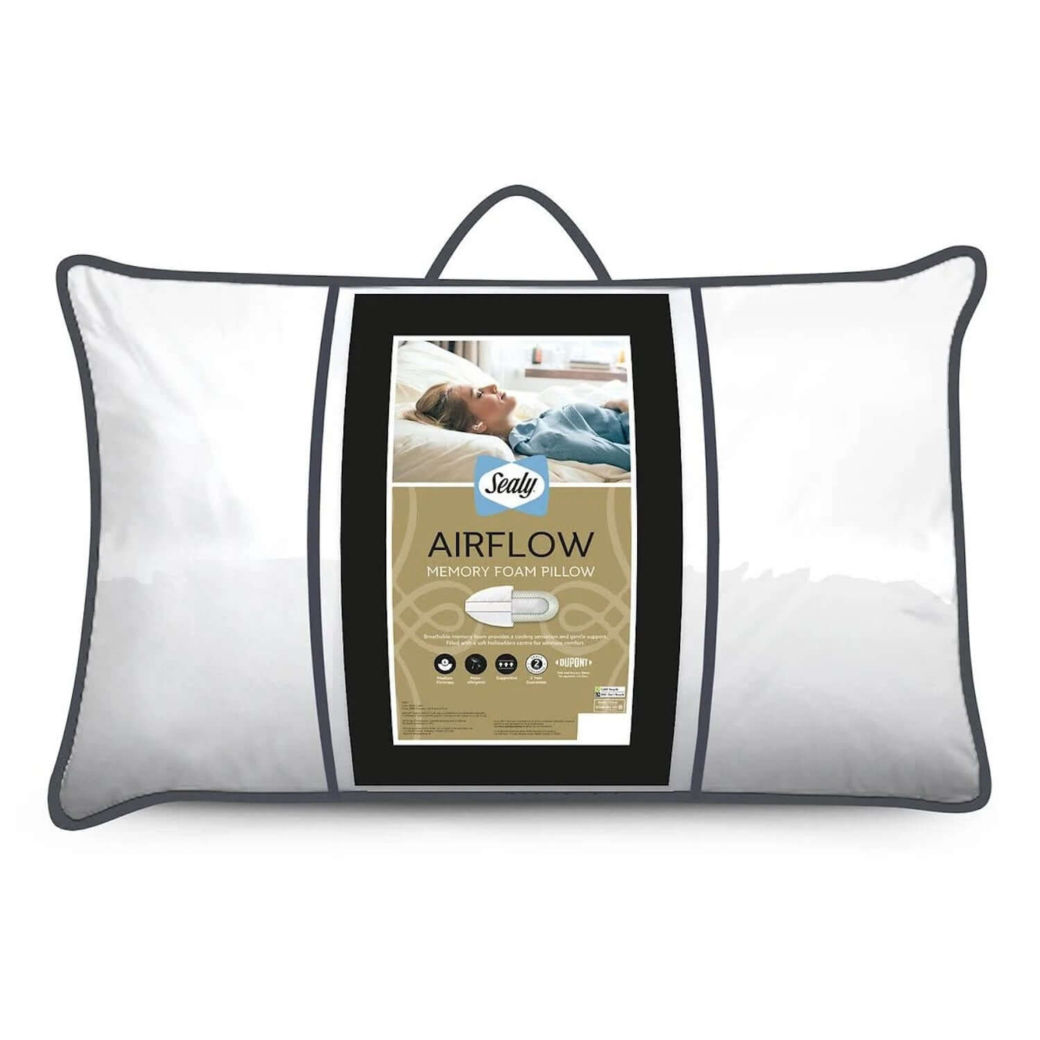 Sealy Airflow Memory Foam Pillow | UK's Leading Pillow Specialist | UK's Lowest Prices | Featuring UK's Best Brands including TEMPUR®, Dunlopillo, Hypnos, Silentnight, Sealy, Seriously Comfortable & More