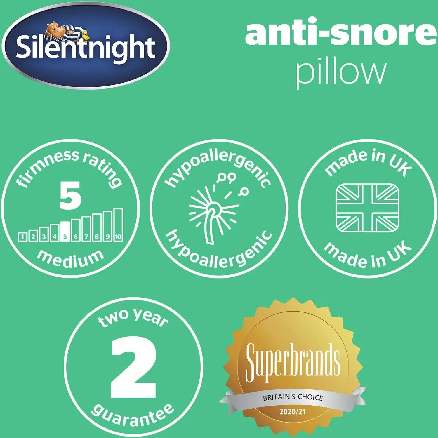 Silentnight Anti-Snore Pillow | UK's Leading Pillow Specialist | UK's Lowest Prices | Featuring UK's Best Brands including TEMPUR®, Dunlopillo, Hypnos, Silentnight, Sealy, Seriously Comfortable & More
