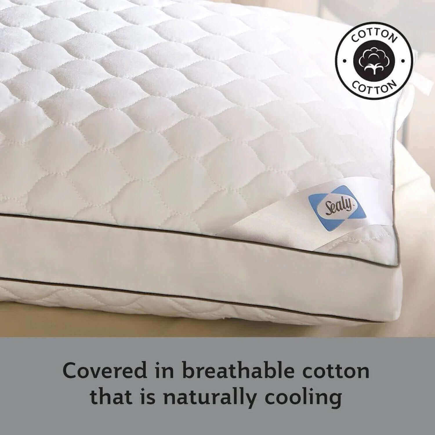 Sealy Side Sleeper Pillow | UK's Leading Pillow Specialist | UK's Lowest Prices | Featuring UK's Best Brands including TEMPUR®, Dunlopillo, Hypnos, Silentnight, Sealy, Seriously Comfortable & More