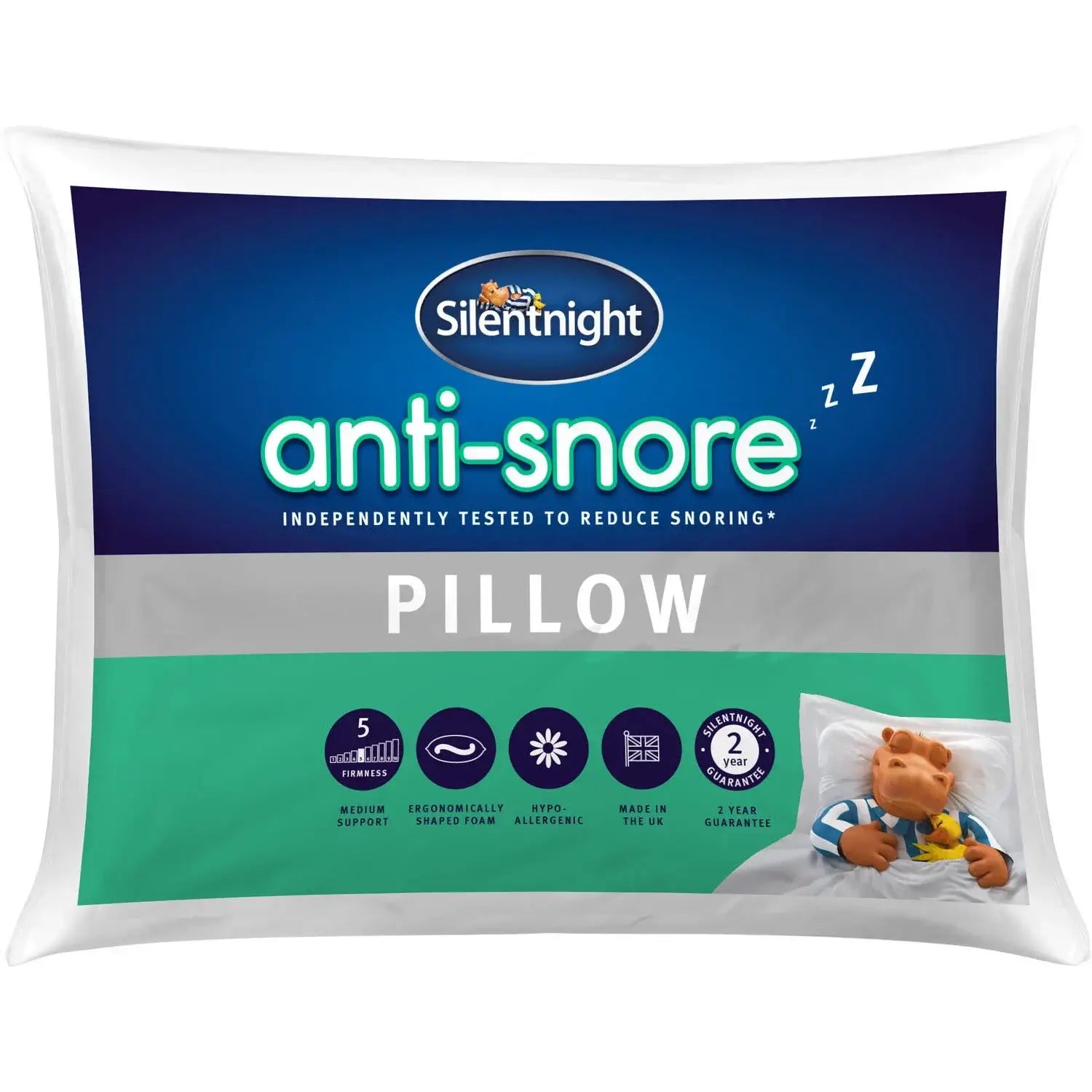 Silentnight Anti-Snore Pillow | UK's Leading Pillow Specialist | UK's Lowest Prices | Featuring UK's Best Brands including TEMPUR®, Dunlopillo, Hypnos, Silentnight, Sealy, Seriously Comfortable & More