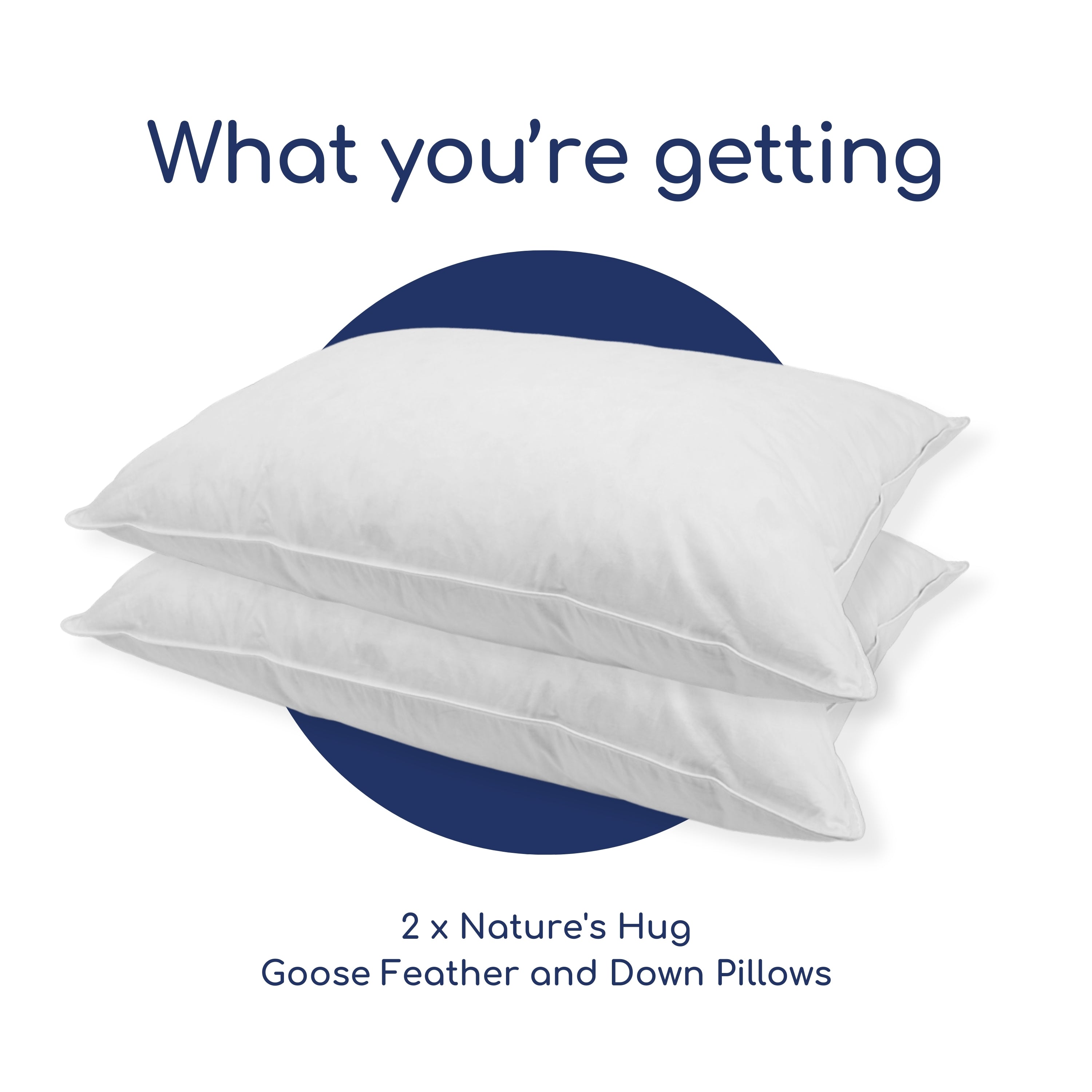 Luxury Feather Bundle - 2 Pairs with Pillow Protectors