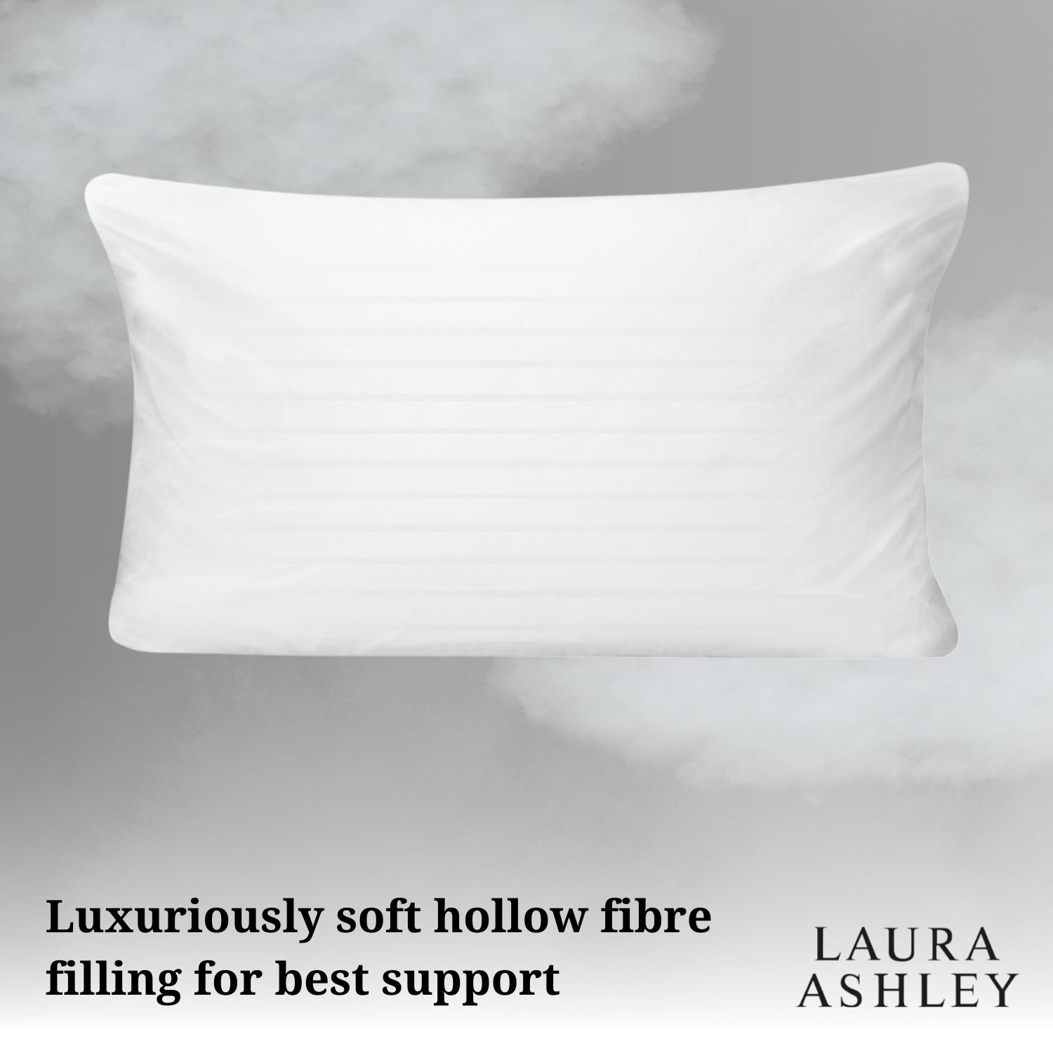 Laura Ashley Luxury Back Sleeper pillow with luxury hollow fibre filling 