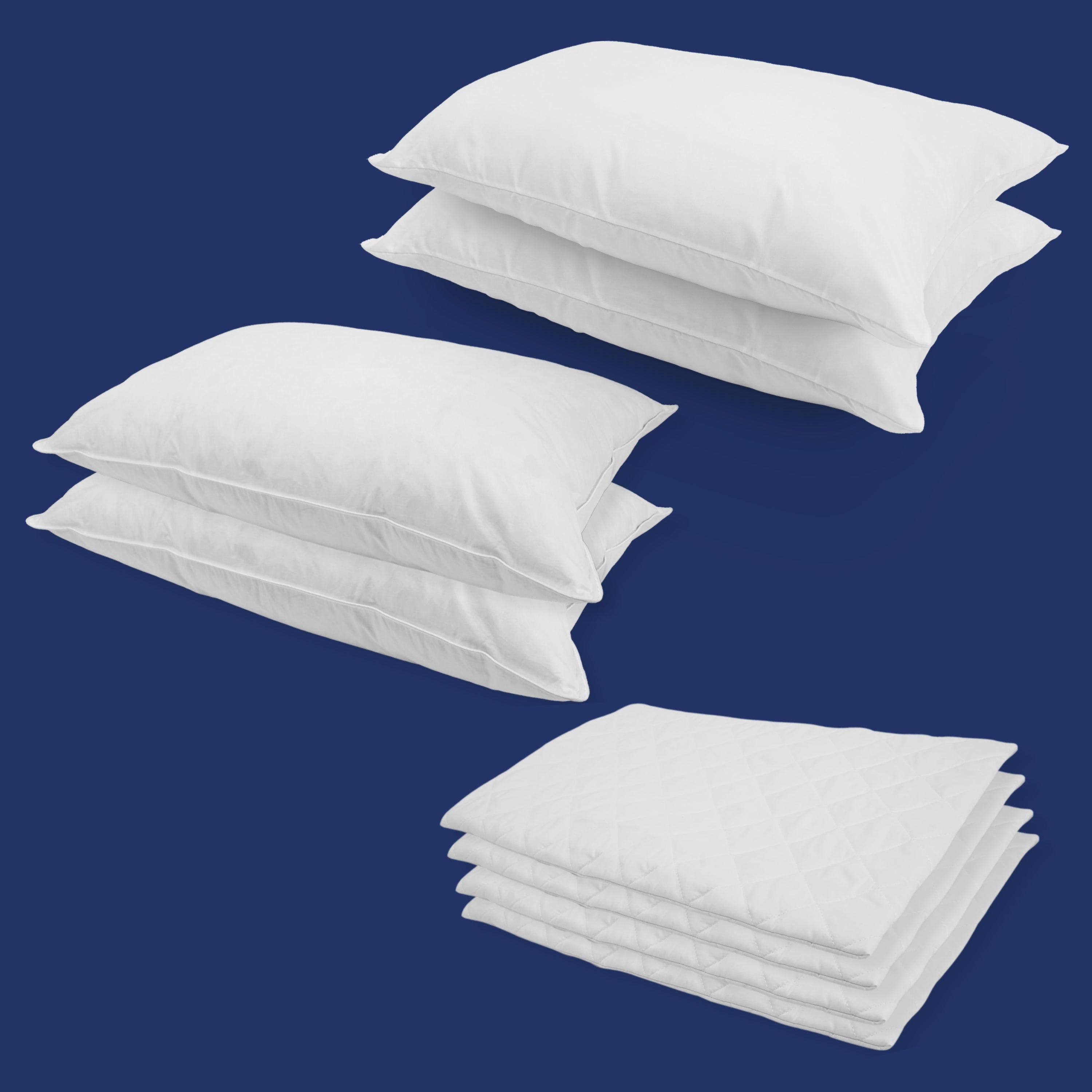 Luxury Duck Feather Bundle - 2 Pairs with Pillow Protectors