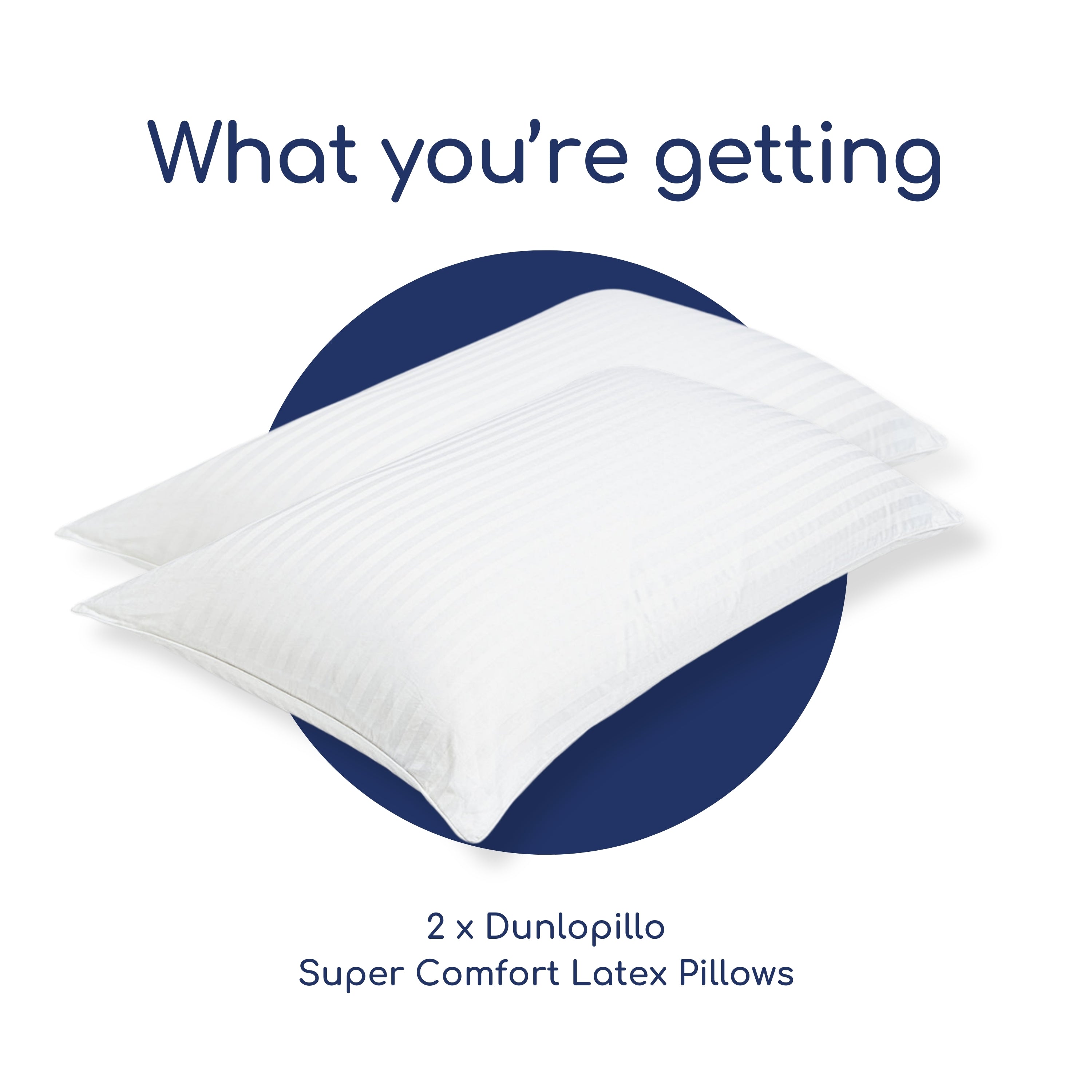 Dunlopillo Bundle - 2 Pairs with Pillow Protectors