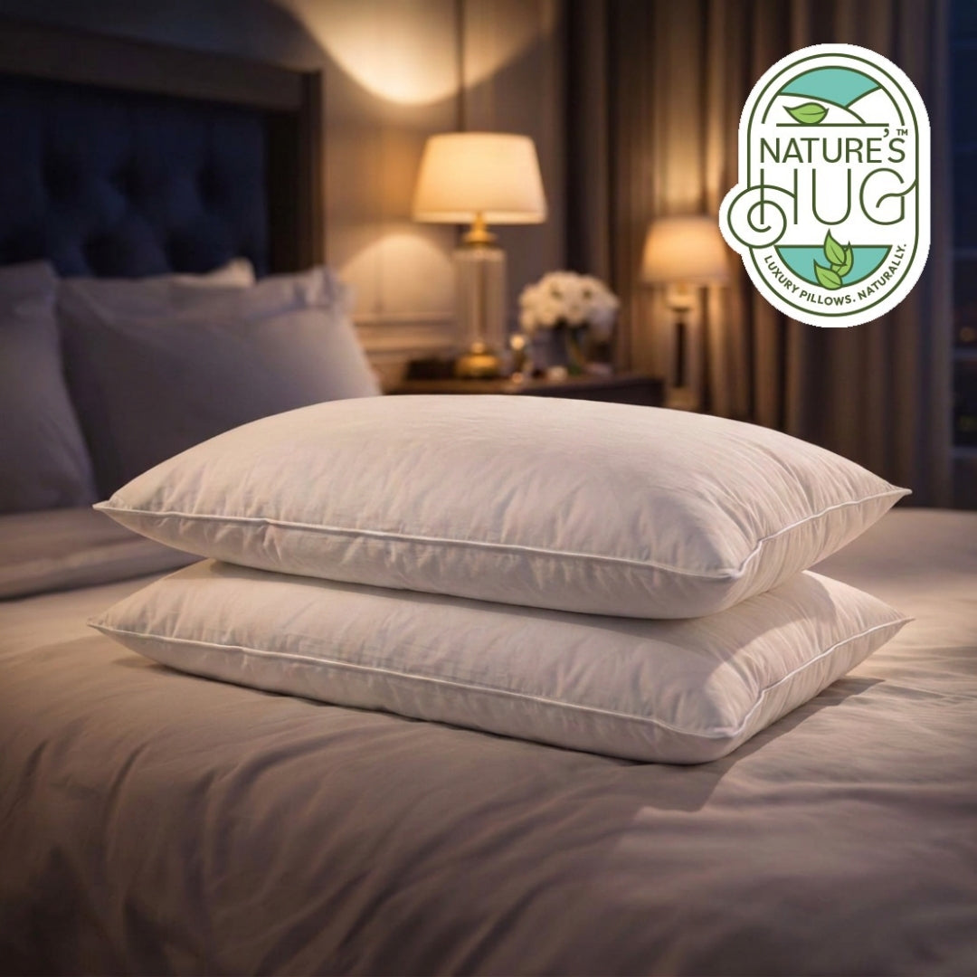 Luxury Goose Feather and Down Pillow - Pack of 2 by Nature's Hug