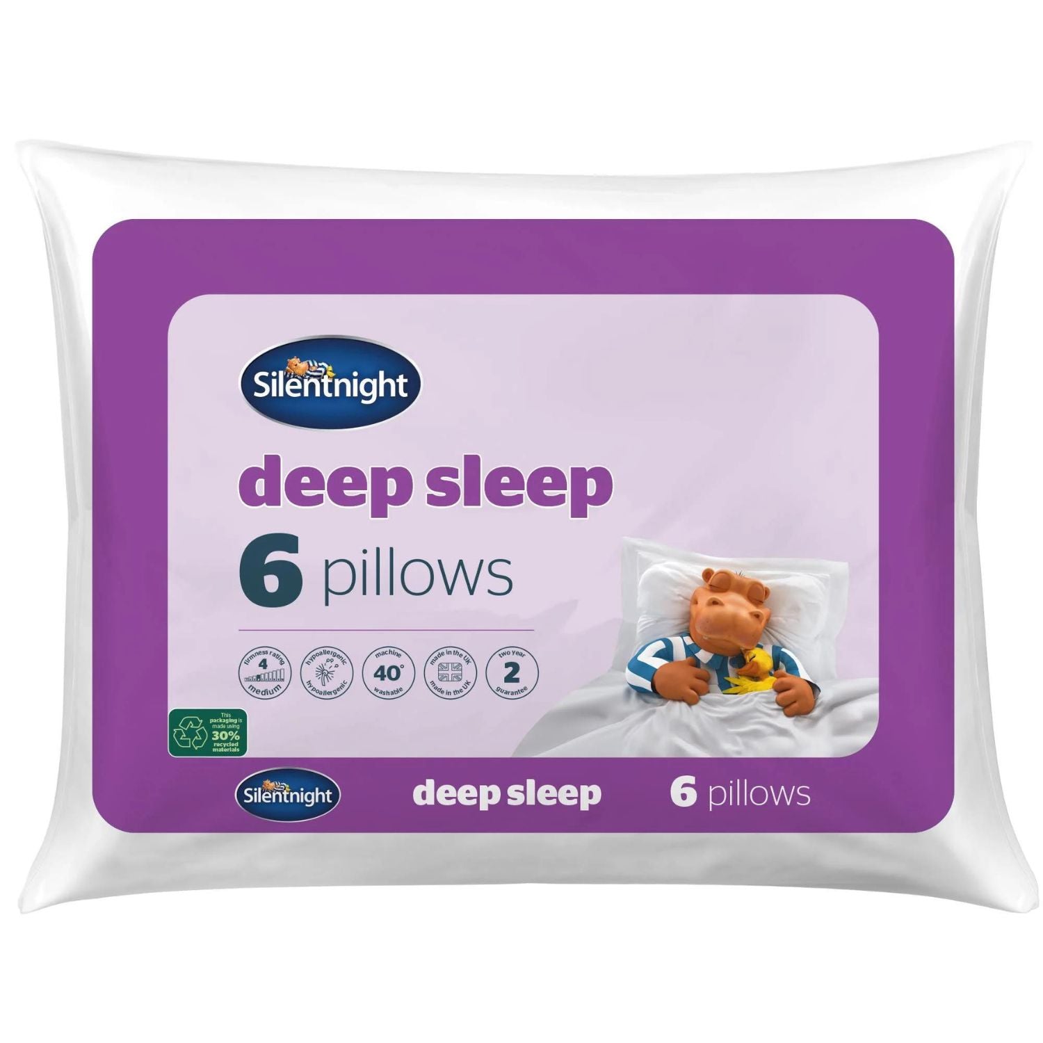 The Silentnight Deep Sleep Pillow 6 Pack