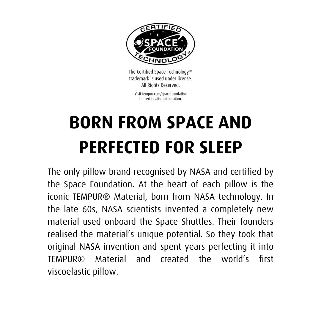 Tempur® pillows use NASA innovation to create the world's first viscoelastic pillow 