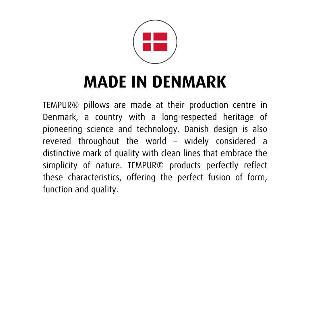 Tempur® pillows made in Denmark pioneering in science and technology to create ultimate pressure relief pillow 