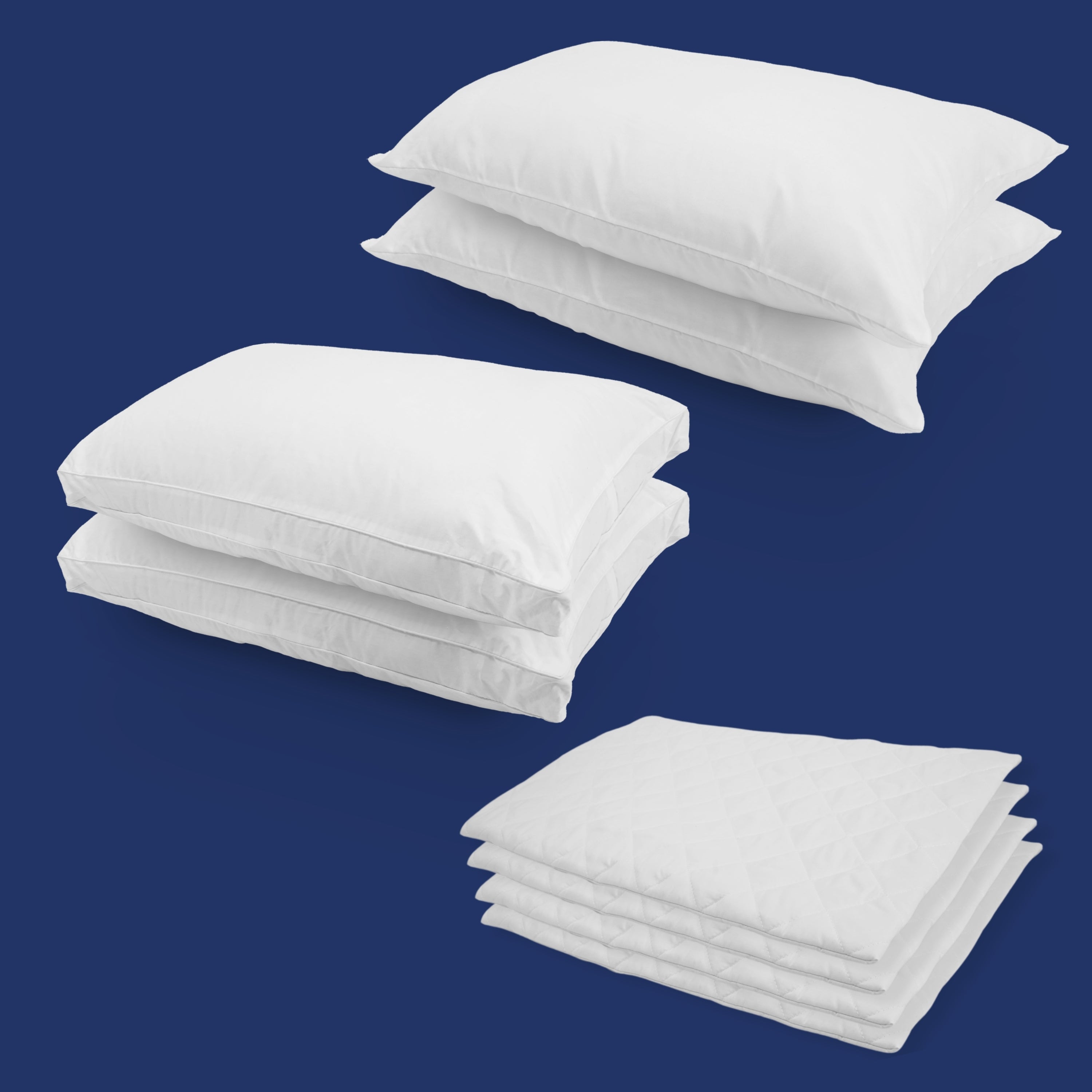 Luxury Cotton Bundle - 2 Pairs with Pillow Protectors