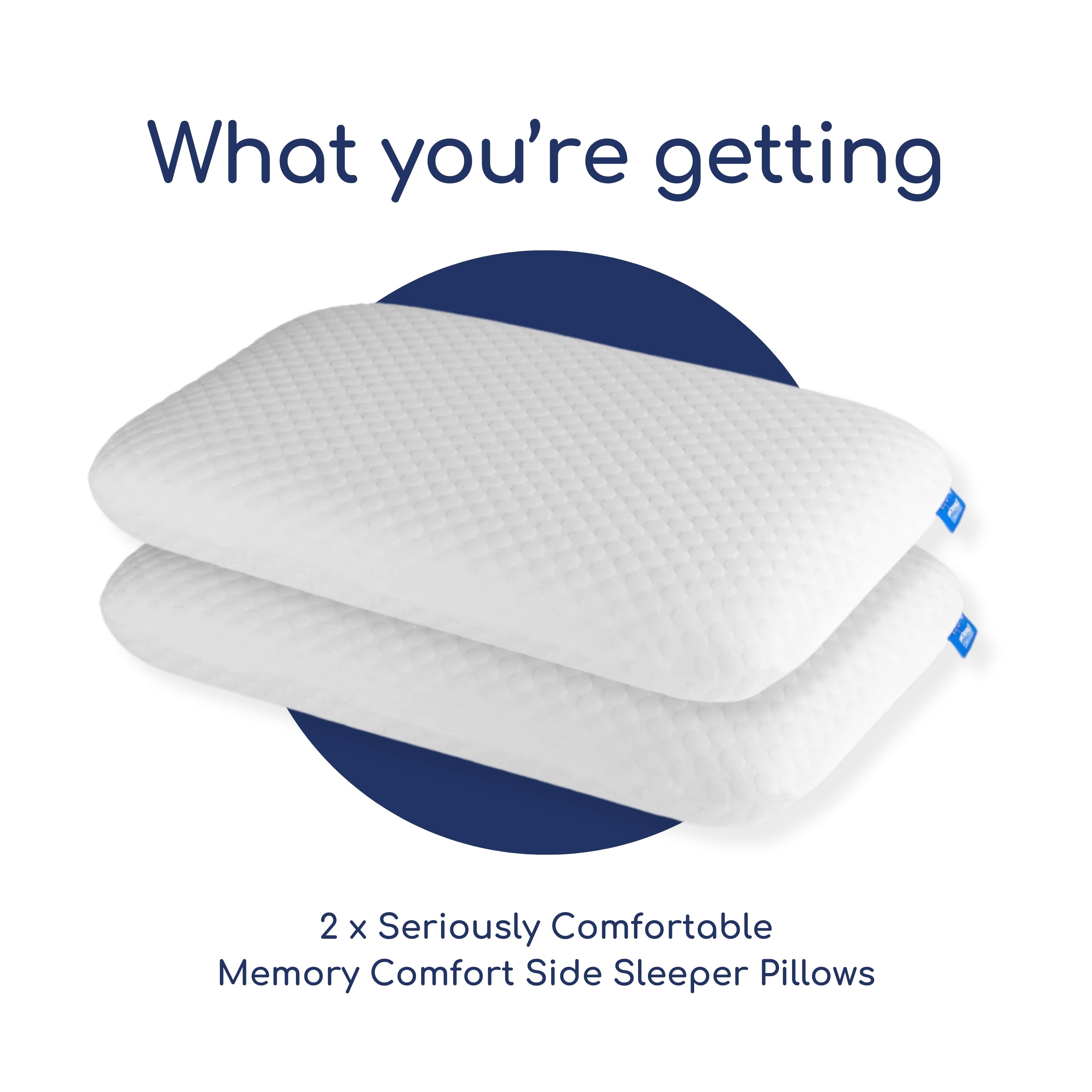 Side Sleeper Bundle - 2 Pairs with Pillow Protectors