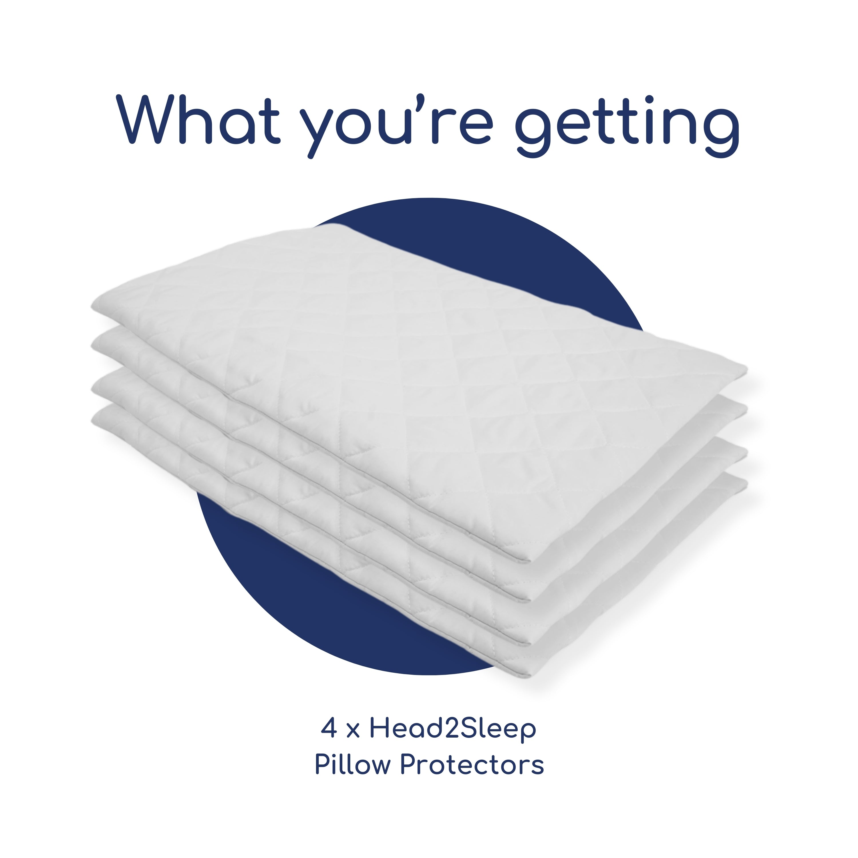 Dunlopillo Pillow Bundle - 2 Pairs with Pillow Protectors