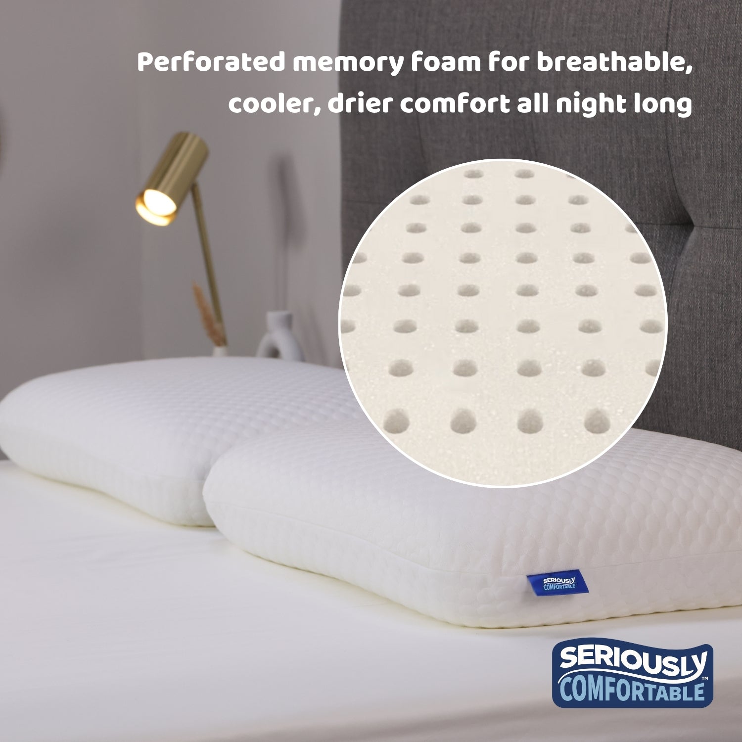 Seriously Comfortable	Memory Comfort Side Sleeper Pillow