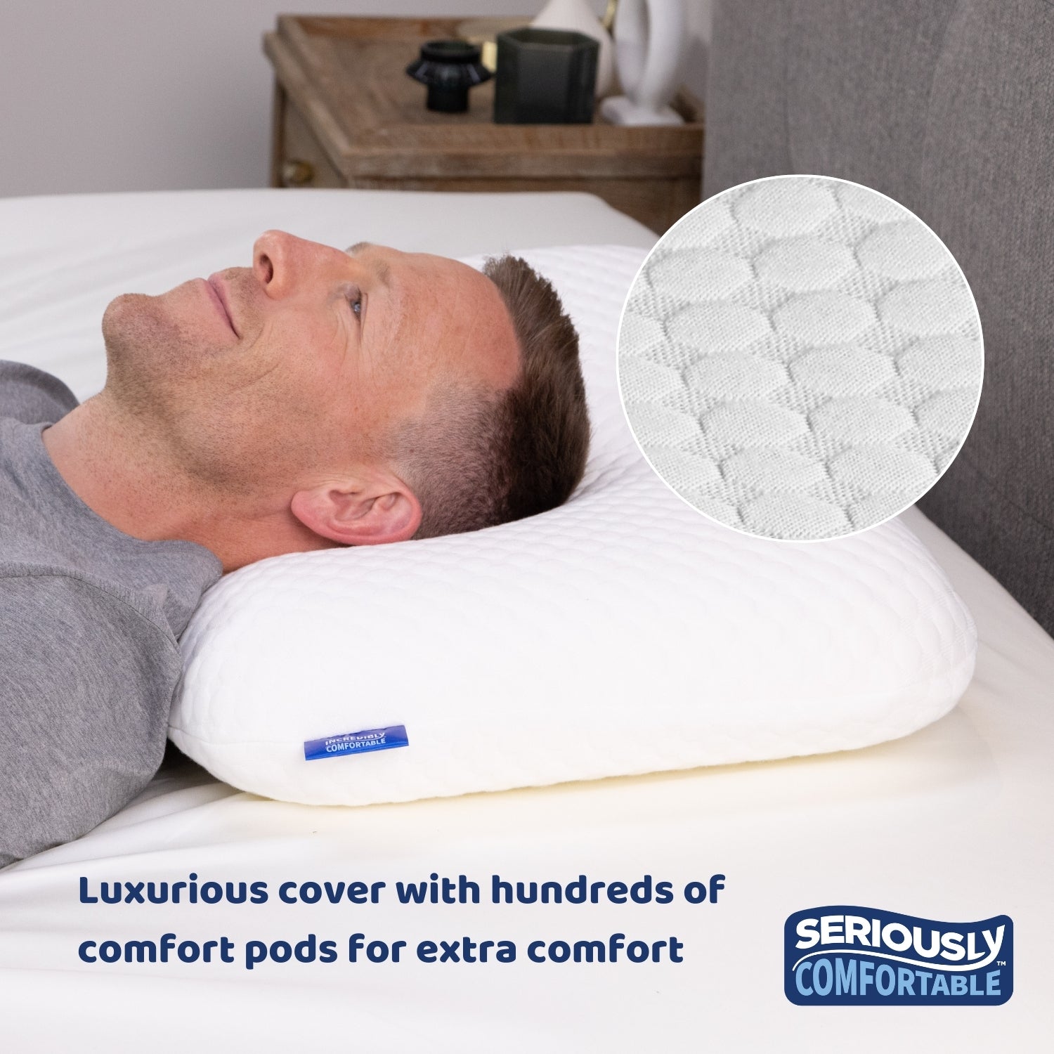 Seriously Comfortable	Memory Comfort Side Sleeper Pillow