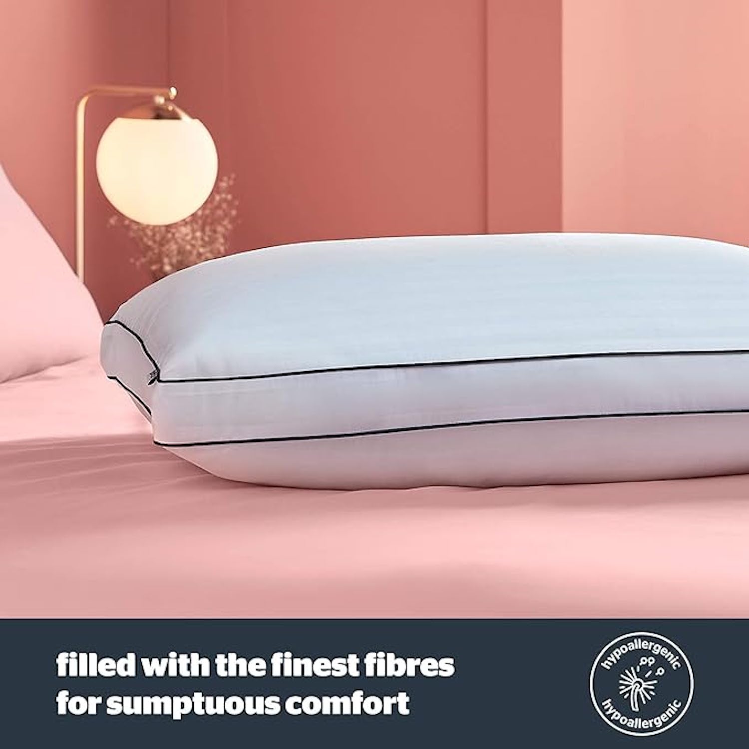 The Silentnight Hotel Collection Box Pillow is filled with the finest fibres for sumptuous comfort 