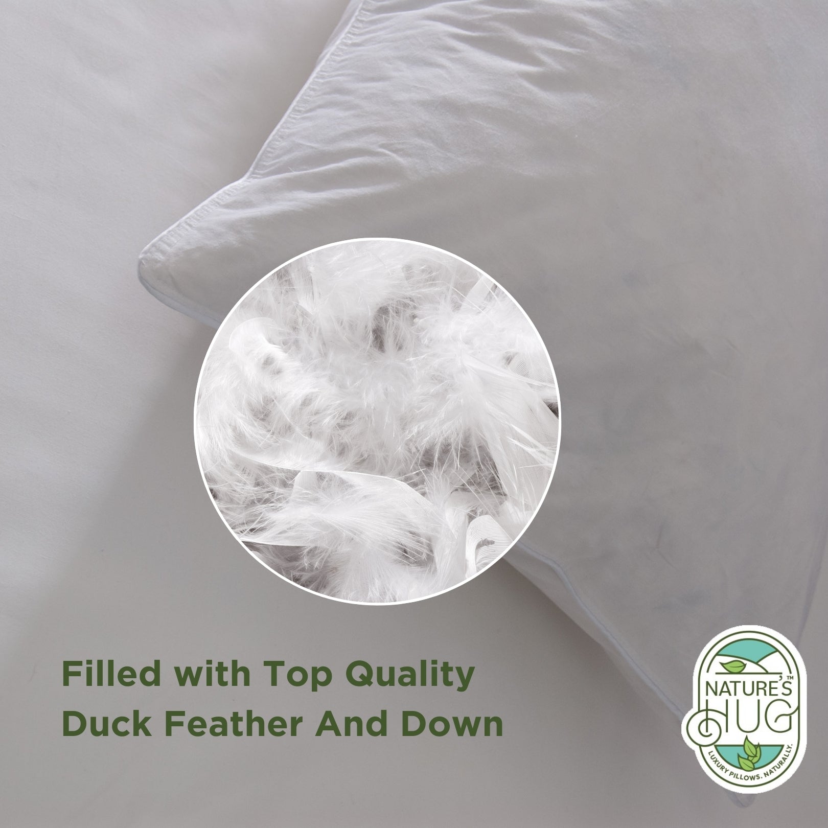 Luxury duck fashion down pillow