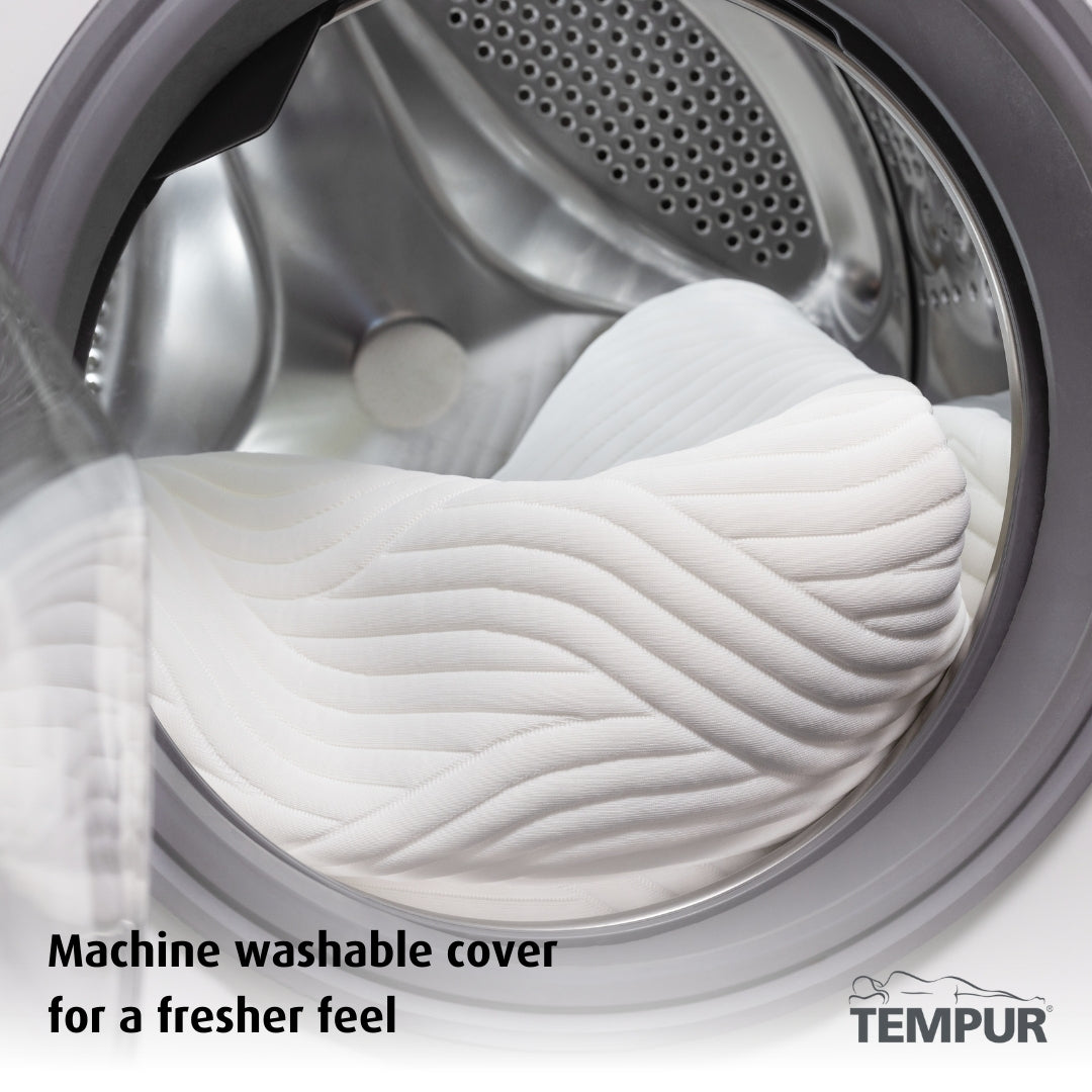 Tempur Comfort Cloud® Medium Pillow has a machine washable cover for fresher and longer lasting pillows