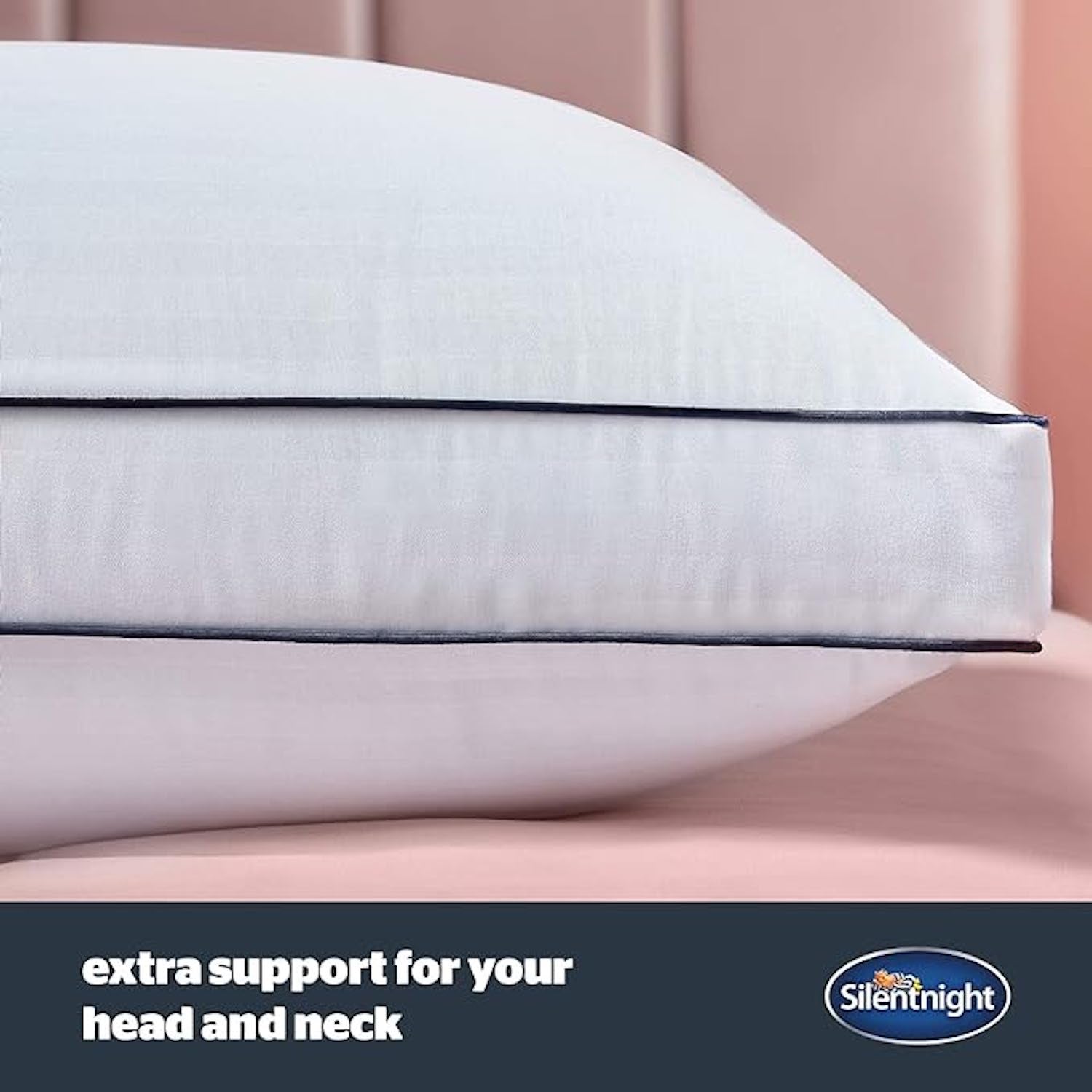 The Silentnight Hotel Collection Box Pillow is uniquely designed to give extra support for your head and neck 