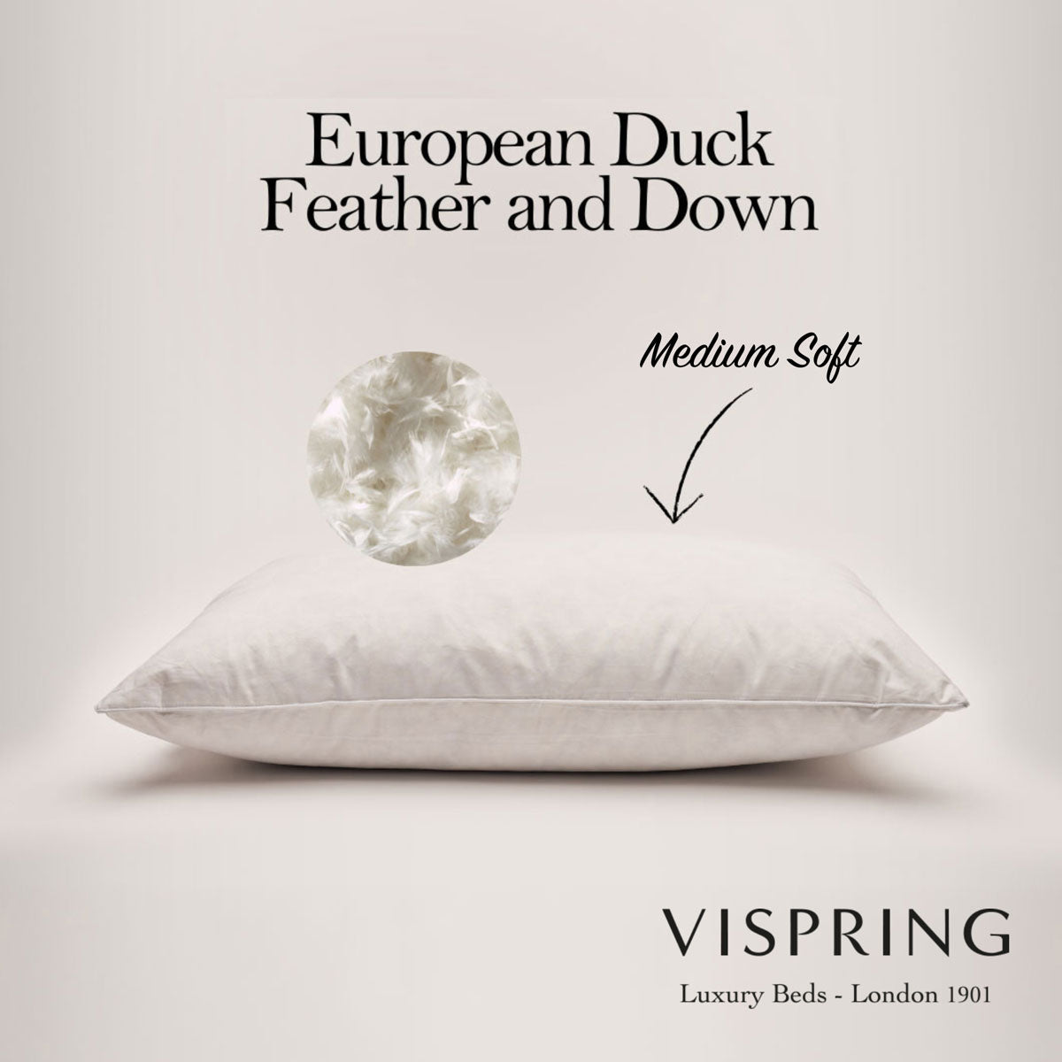 Vispring European Duck Feather and Down Pillow