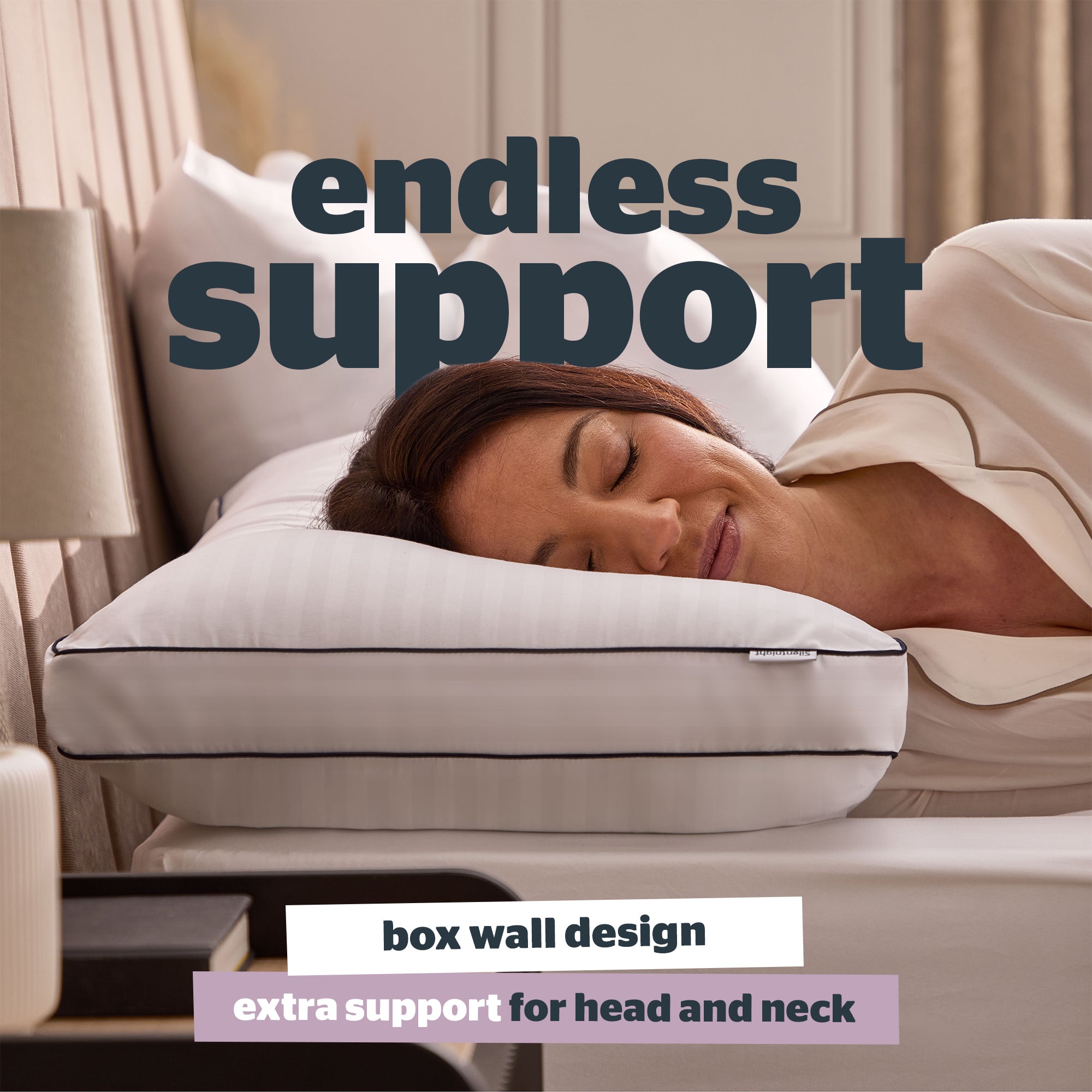 Silentnight Hotel Collection Box Pillow - Pack of 4