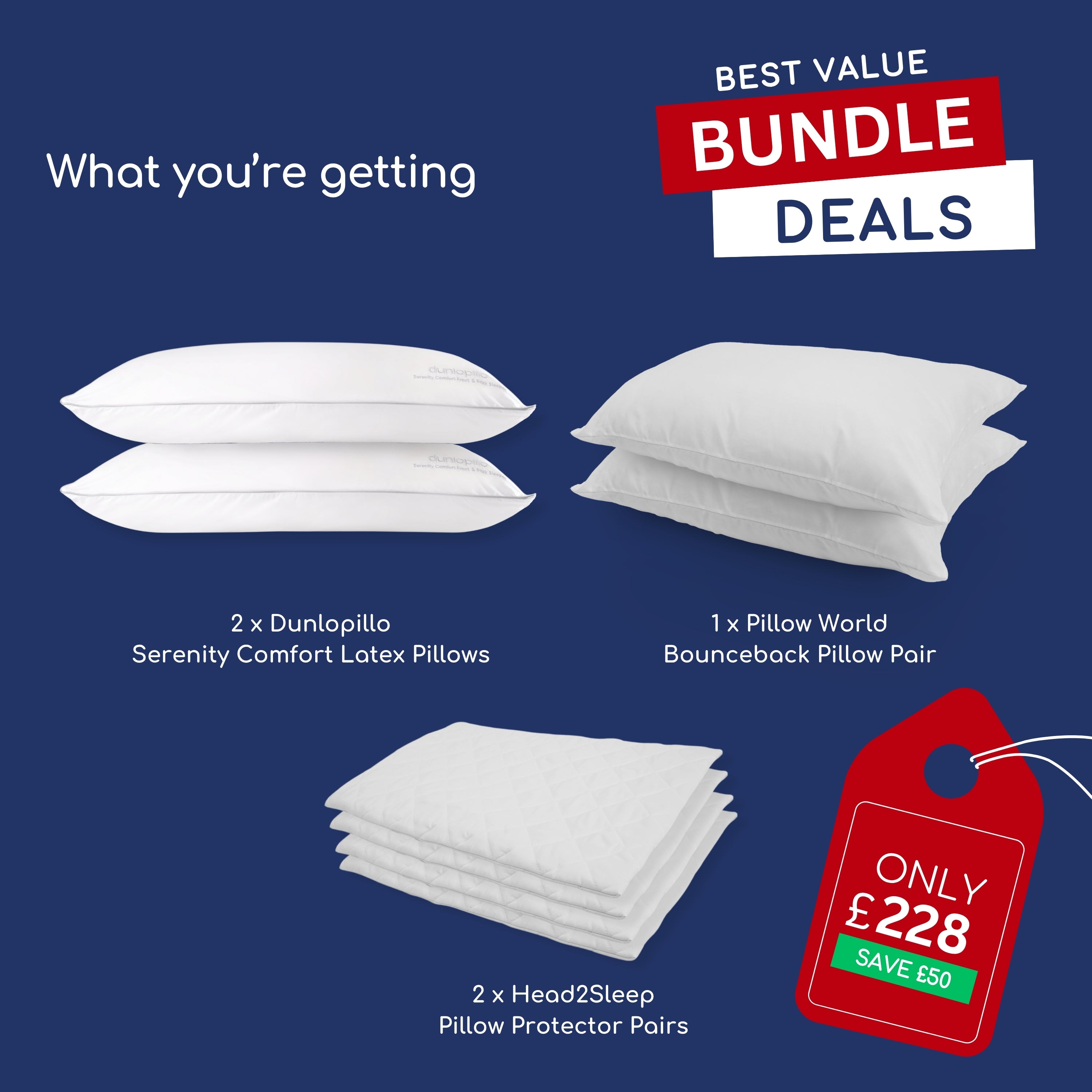 Dunlopillo Serenity Pillow Bundle