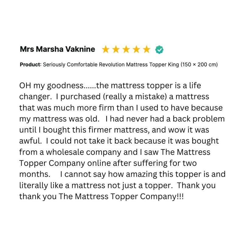 Seriously Comfortable	Revolution Mattress Topper