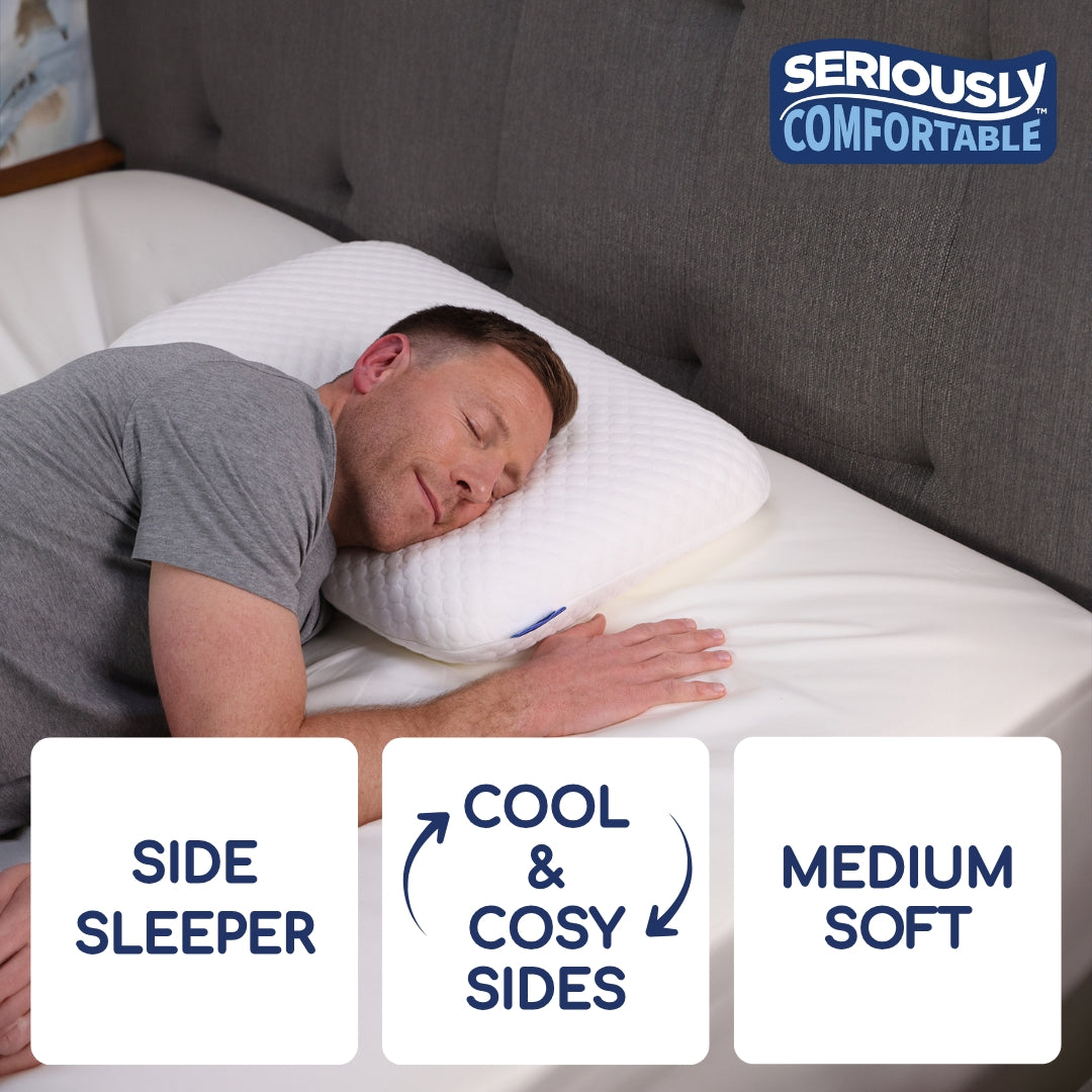 Seriously Comfortable Cool & Cosy Memory Side Sleeper Pillow