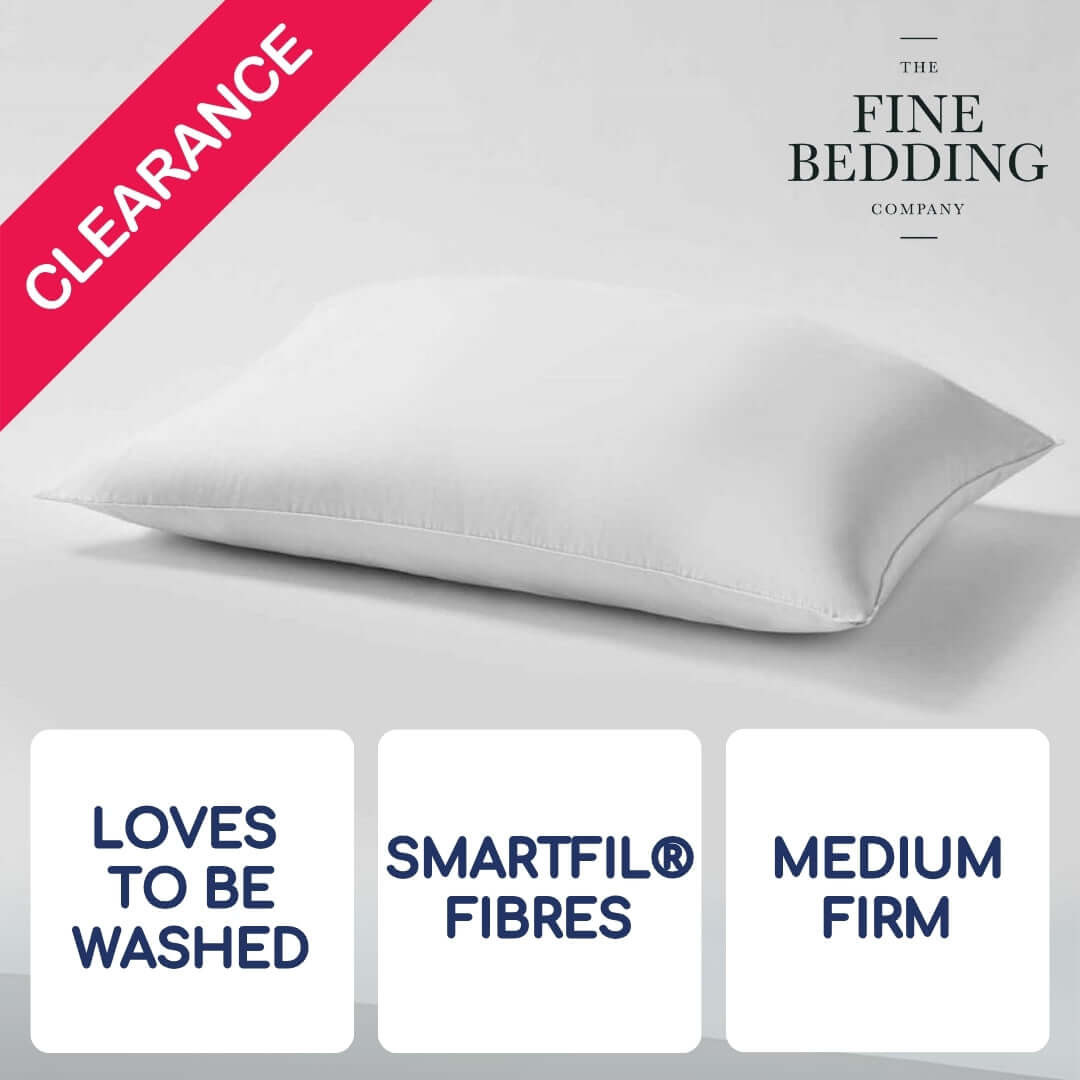 The Fine Bedding Company Spundown 'Loves to be Washed' Pillow - CLEARANCE | UK's Leading Pillow Specialist | UK's Lowest Prices | Featuring UK's Best Brands including TEMPUR®, Dunlopillo, Hypnos, Silentnight, Sealy, Seriously Comfortable & More
