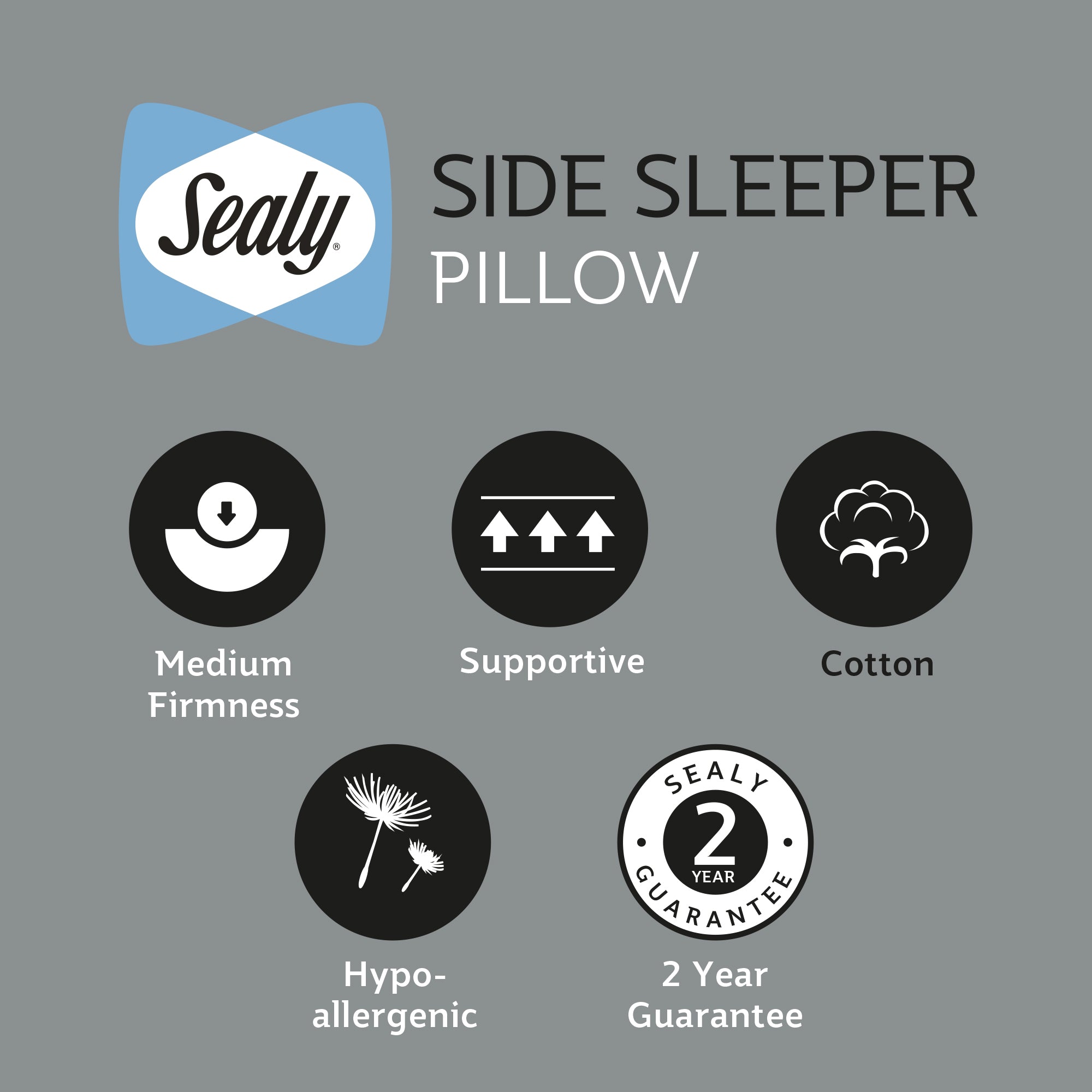 Sealy Side Sleeper Pillow - Pack of 2