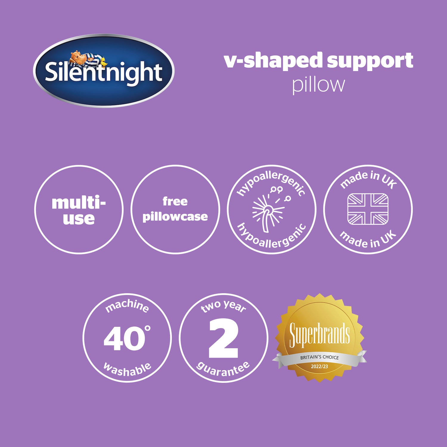 Silentnight V Shaped Support Pillow