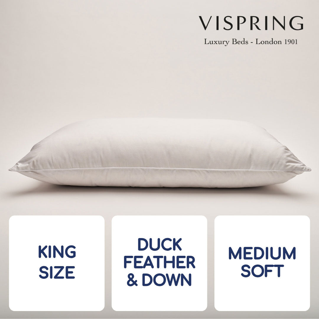 Vispring European Duck Feather and Down King Size Pillow