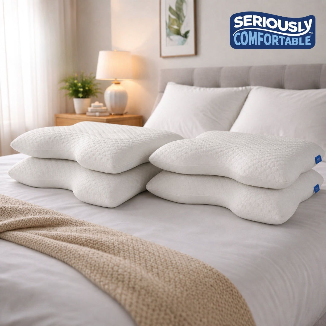 Ergo Pain Relief Pillow - Pack of 4 by Seriously Comfortable