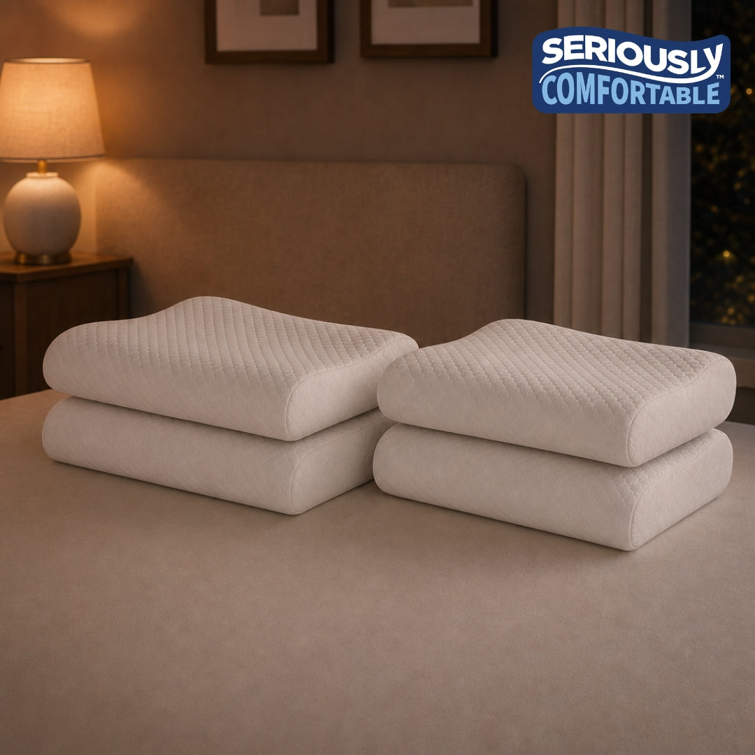 Cool Anatomic Pain Relief Pillow - Pack of 4 by Seriously Comfortable