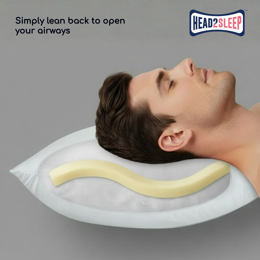 Head2Sleep Anti-Snore Support Pillow Pair