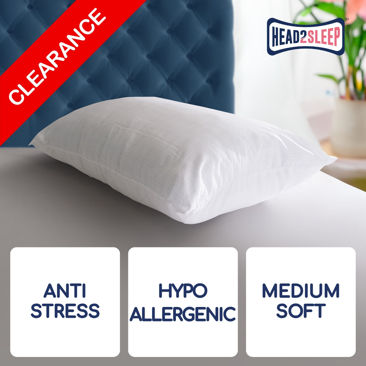 Head2Sleep Anti-Stress Pillow - CLEARANCE