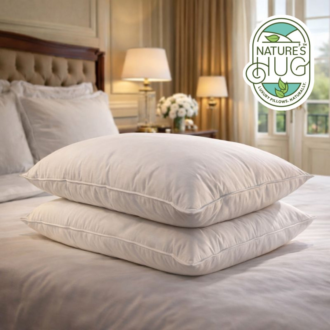 Nature's Hug Duck Feather and Down Pillow - Pack of 2
