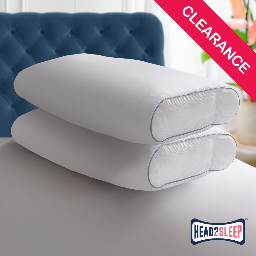 Head2Sleep Duo Feel Neck Support Pillow - Pack of 2 - CLEARANCE