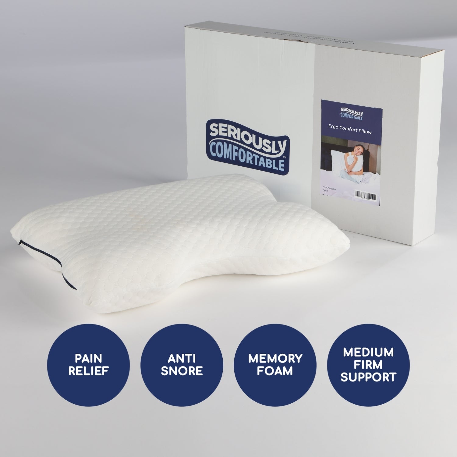 Seriously Comfortable Ergo Comfort Pillow - World's No.1 Pain Relief Pillow