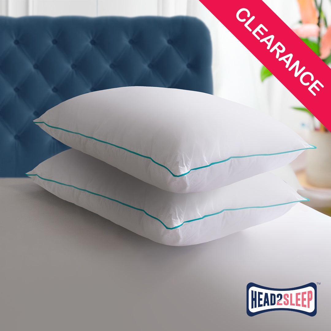 Head2Sleep Feels Like Down Pillow Pack of 2 - CLEARANCE
