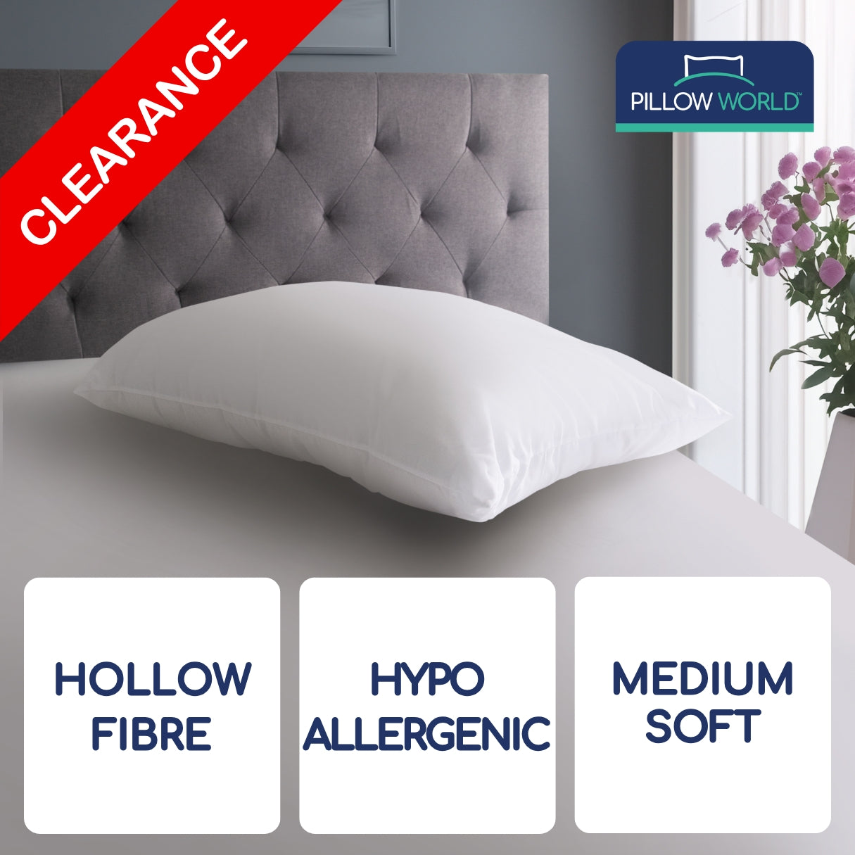 Pillow World Hollowfibre Pillow - CLEARANCE