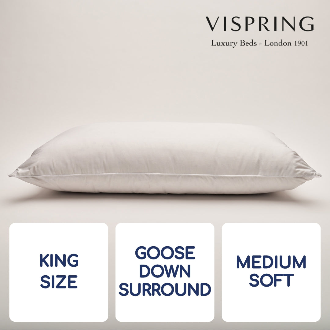 Vispring Hungarian Goose Down Surround King Size Pillow