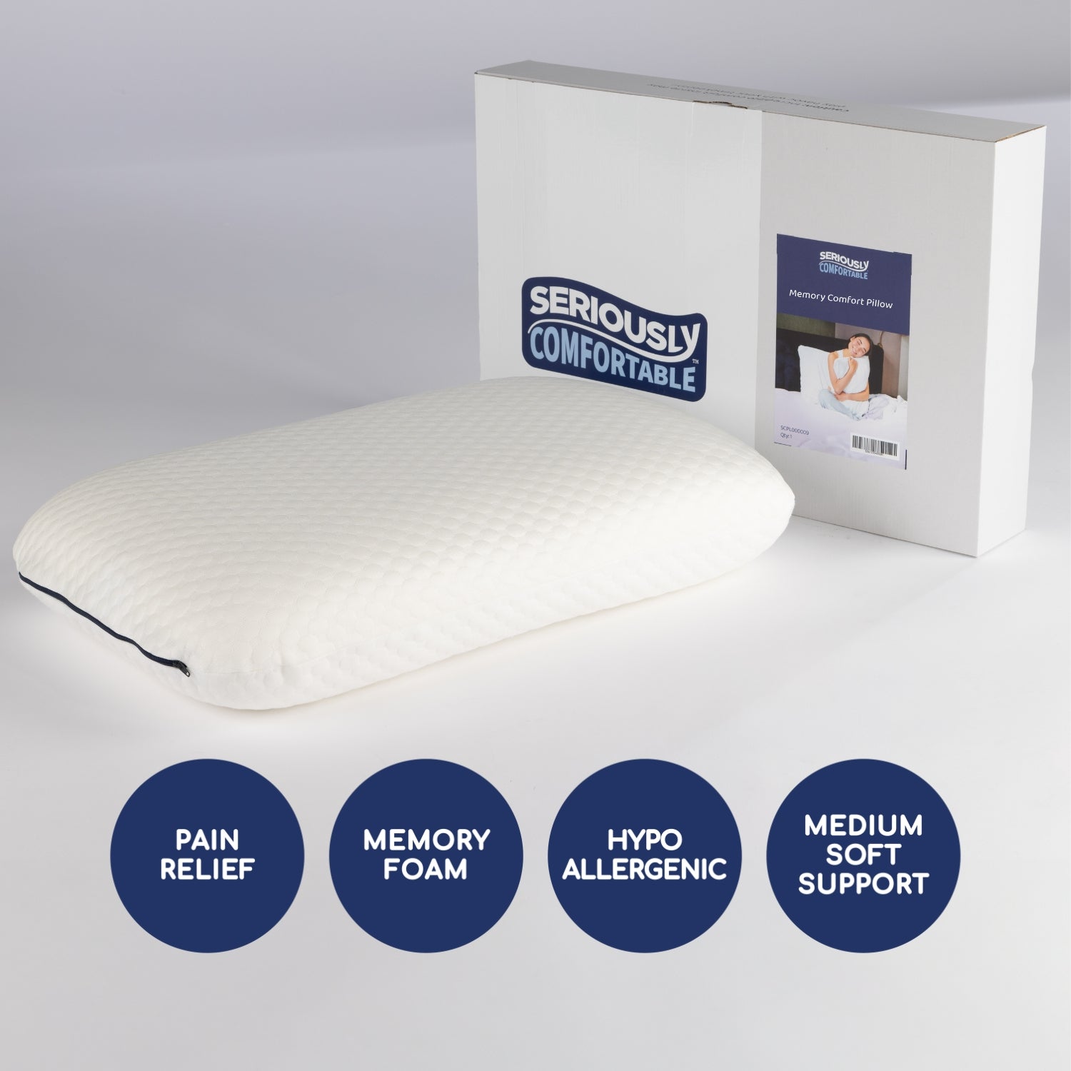 Seriously Comfortable	Memory Comfort Side Sleeper Pillow