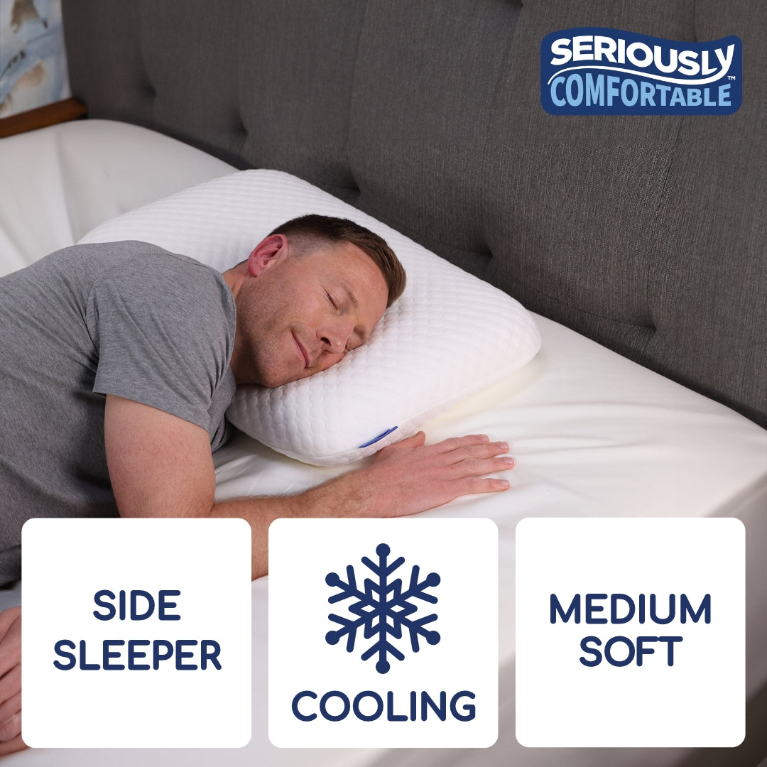 Seriously Comfortable Cool Memory Comfort Side Sleeper Pillow