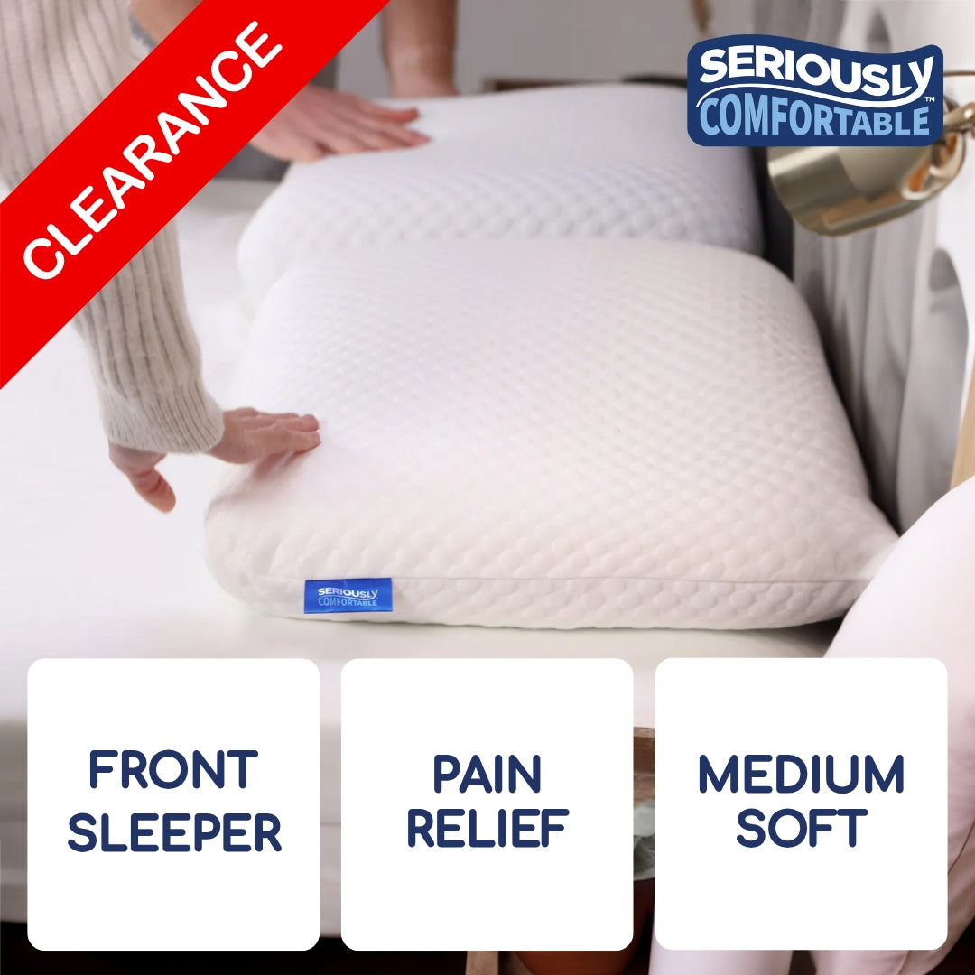 Seriously Comfortable	Memory Comfort Lower Profile Pillow - CLEARANCE