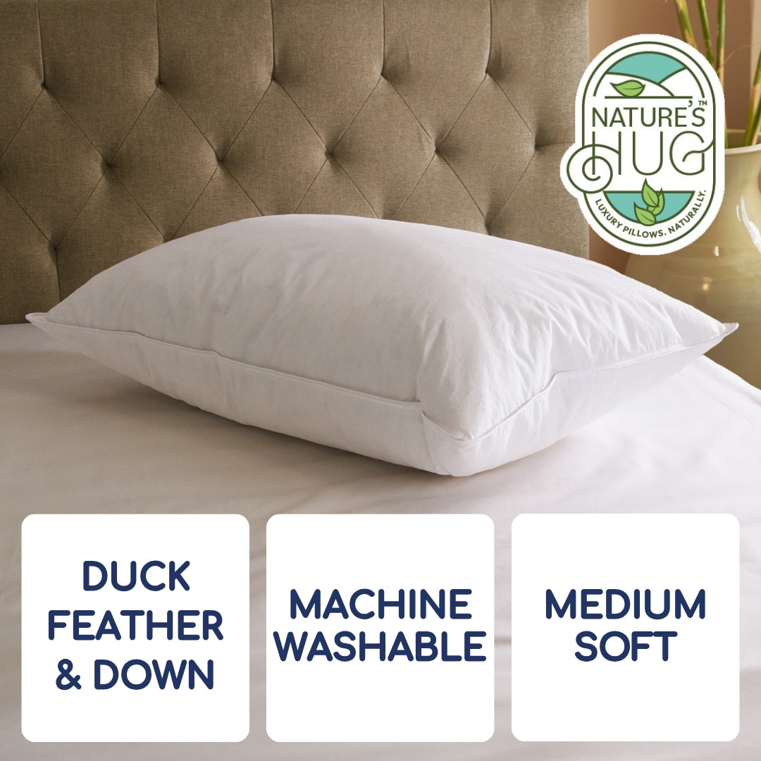 Luxury Duck Feather Bundle - 2 Pairs with Pillow Protectors