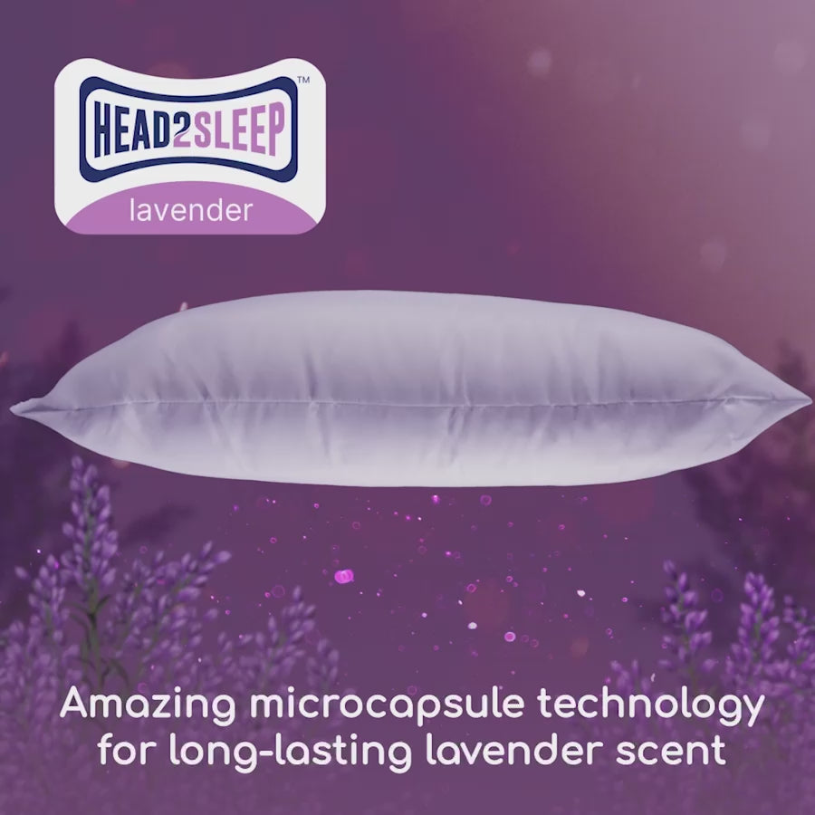 Head2Sleep Lavender Pillow | UK's Leading Pillow Specialist | UK's Lowest Prices | Featuring UK's Best Brands including TEMPUR®, Dunlopillo, Hypnos, Silentnight, Sealy, Seriously Comfortable & More
