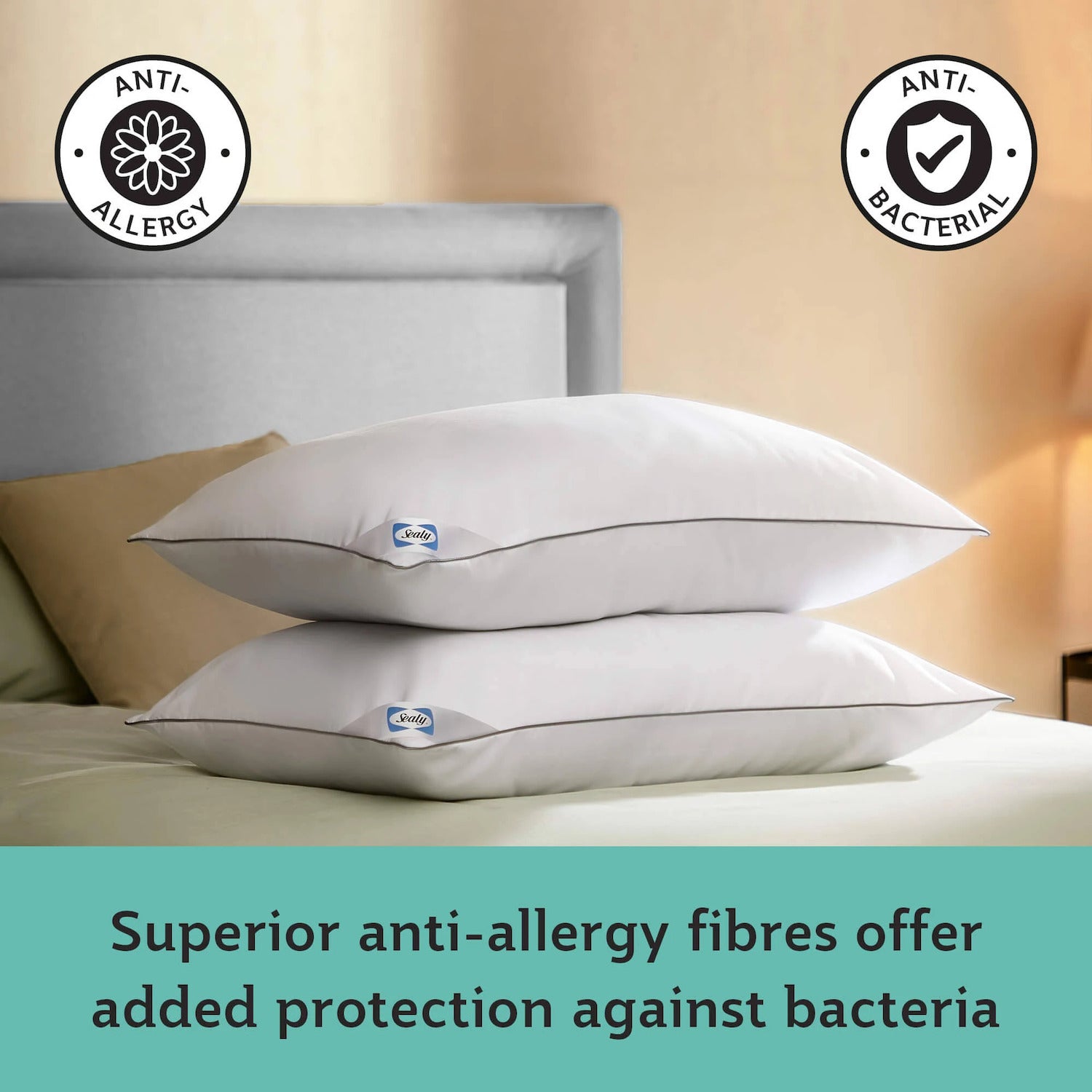Sealy Anti-Allergy Pillow - Pack of 2
